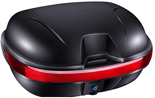 HO.FMA Waterproof Motorcycle Top Box with Lock & Light - Durable Scooter Luggage for Commuting & Travel