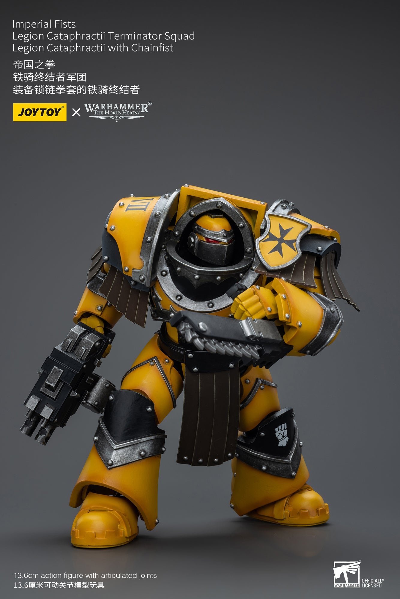 1/18 Scale JOYTOY Warhammer The Horus Heresy Imperial Fists Legion Cataphractii Terminator Squad Action Figures - Perfect for Collectors, Wargaming & Display