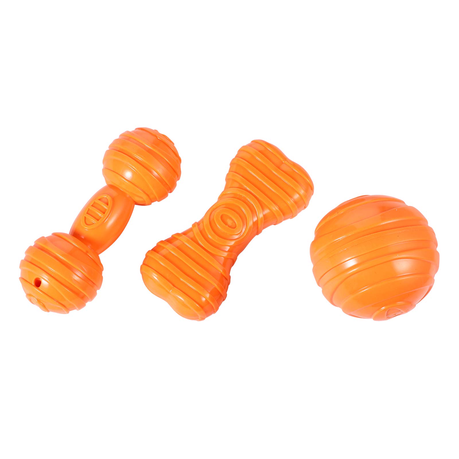 Durable 3-Piece Dog Chew Toys - Squeaky Bone-Shaped Plush Puppy Toys for Aggressive Chewers | Perfect for Playtime, Training & Teething Relief