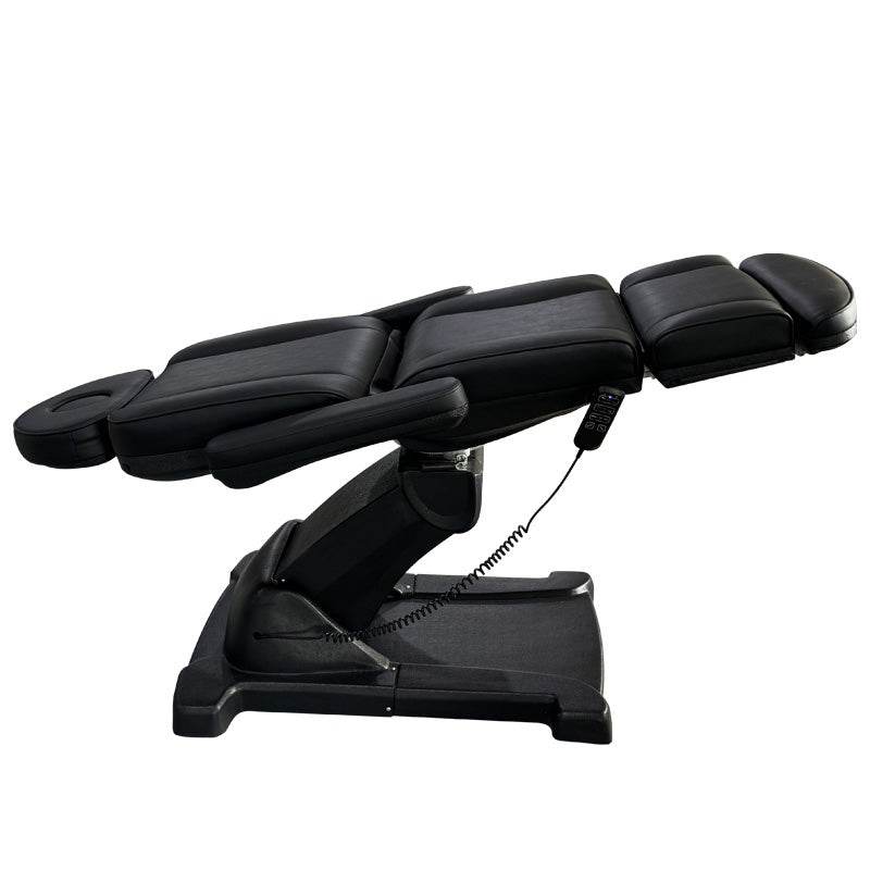 Greenlife 4-Motor Electric Massage Chair Bed with Swivel Base - All Black, White or Two-Tone Colors - Perfect for Home Spa, Physical Therapy & Relaxation (Model 10794X)
