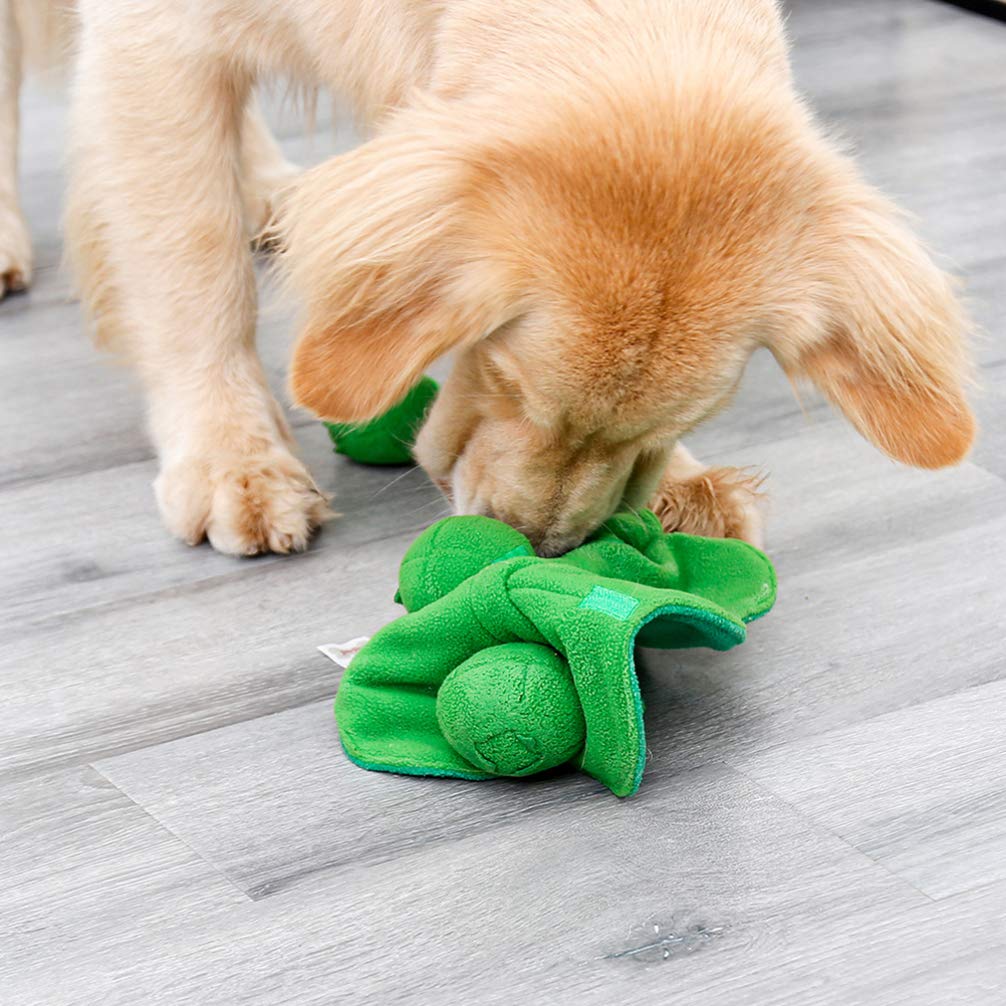 Balacoo Interactive Plush Pea Dog Toy with Sound - Snuffle & Chew Educational Pet Toy for Puppies, Cats & Small Dogs - Fun Training & Stress Relief for Indoor Play