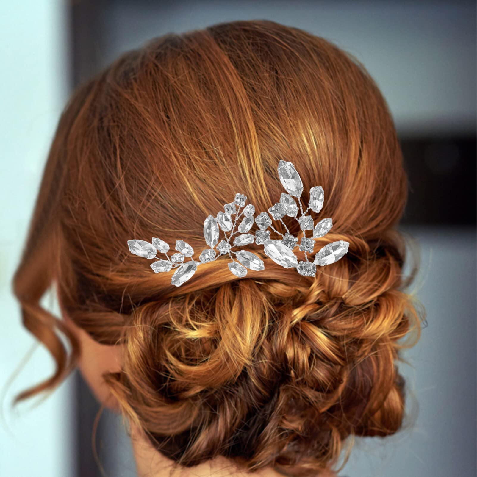 Beaupretty 3-Piece Crystal Bridal Hairpin Set for Women - Elegant Wedding Hair Accessories for Buns, Updos & Special Occasions - Perfect for Brides, Prom & Formal Events
