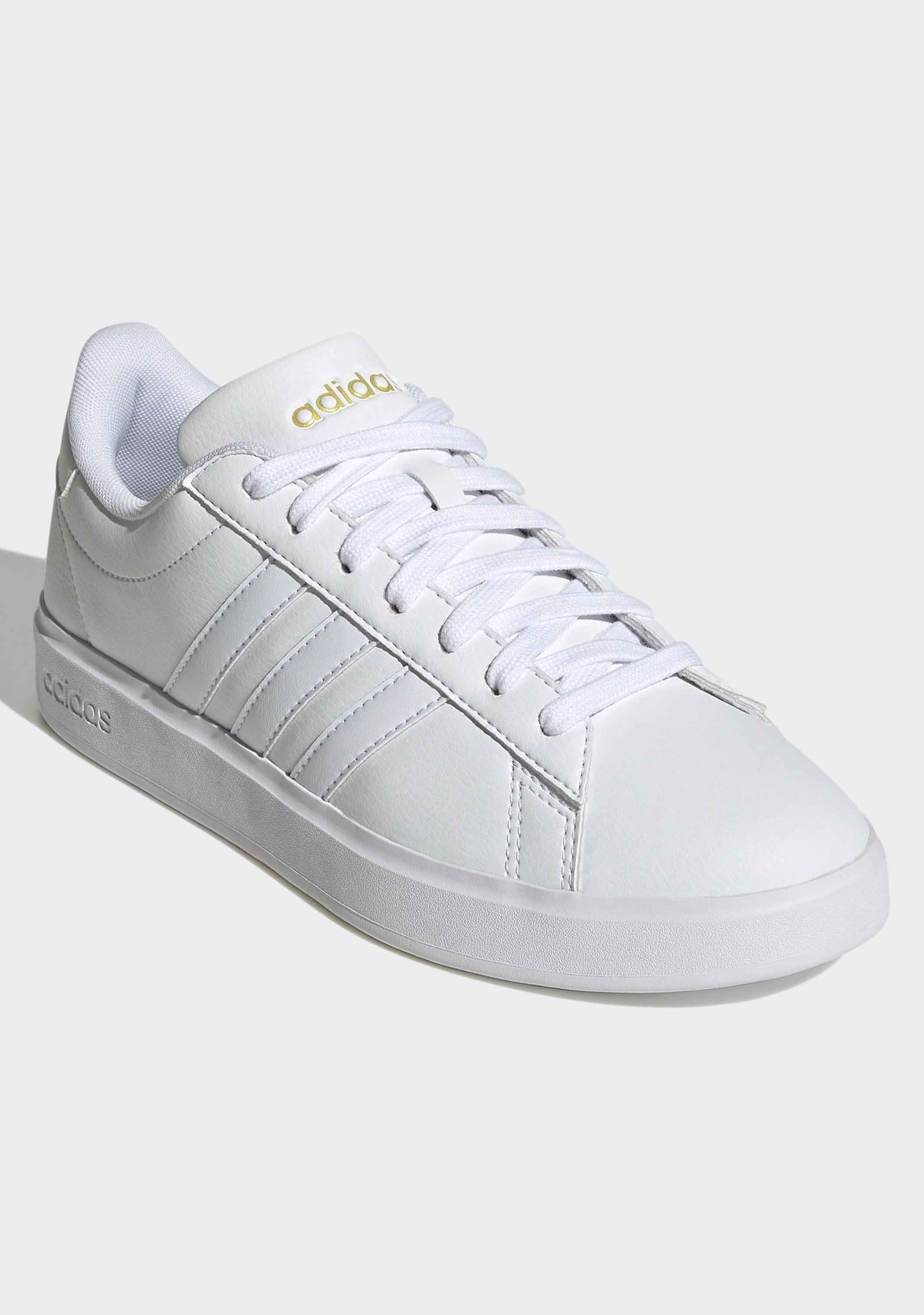 Adidas Women's Grand Court 2.0 Tennis Shoes - White & Black Sneakers for Women | Comfortable Walking & Running Shoes for Casual Wear, Gym Workouts & Daily Activities