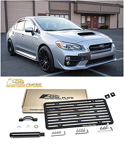 2015-2017 Subaru WRX & STi Front Bumper Tow Hook License Plate Relocator Bracket - EOS Plate Version 2 (Full Size) | Extreme Online Store Replacement | Perfect for Car Enthusiasts & Track Day Events