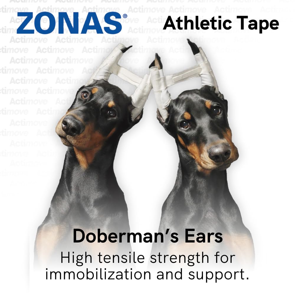 Zonas Athletic Tape - 1.5 Inch Porous Sports Tape for Wrist, Ankle & Joint Support - 32 Rolls per Box - Ideal for Athletes, Gym & Injury Recovery