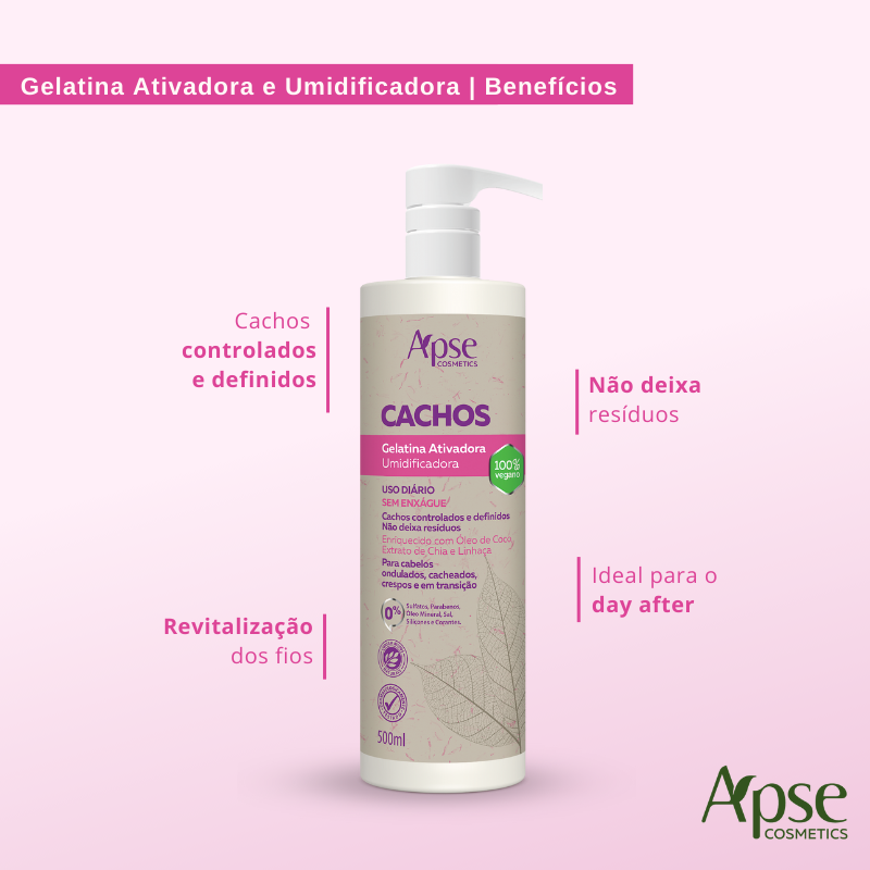 Apse Cosmetics Curls Finishing Kit with Activator & Gelatin - 2 Piece Set for Defined Curls & Frizz Control | Perfect for Natural Hair Care & Styling at Home