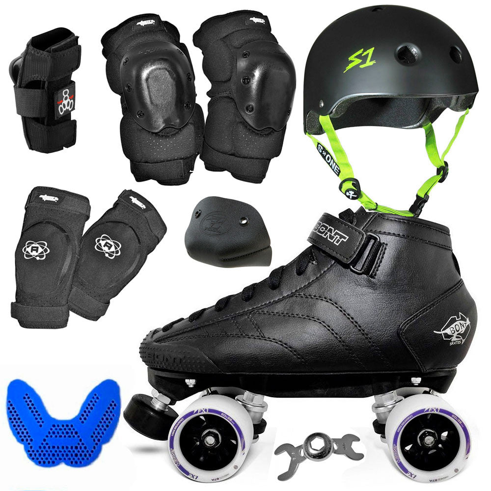 Pro Star Derby Package - Premium Roller Skates for Women & Men - Perfect for Indoor & Outdoor Skating, Rink, Park, and Fitness