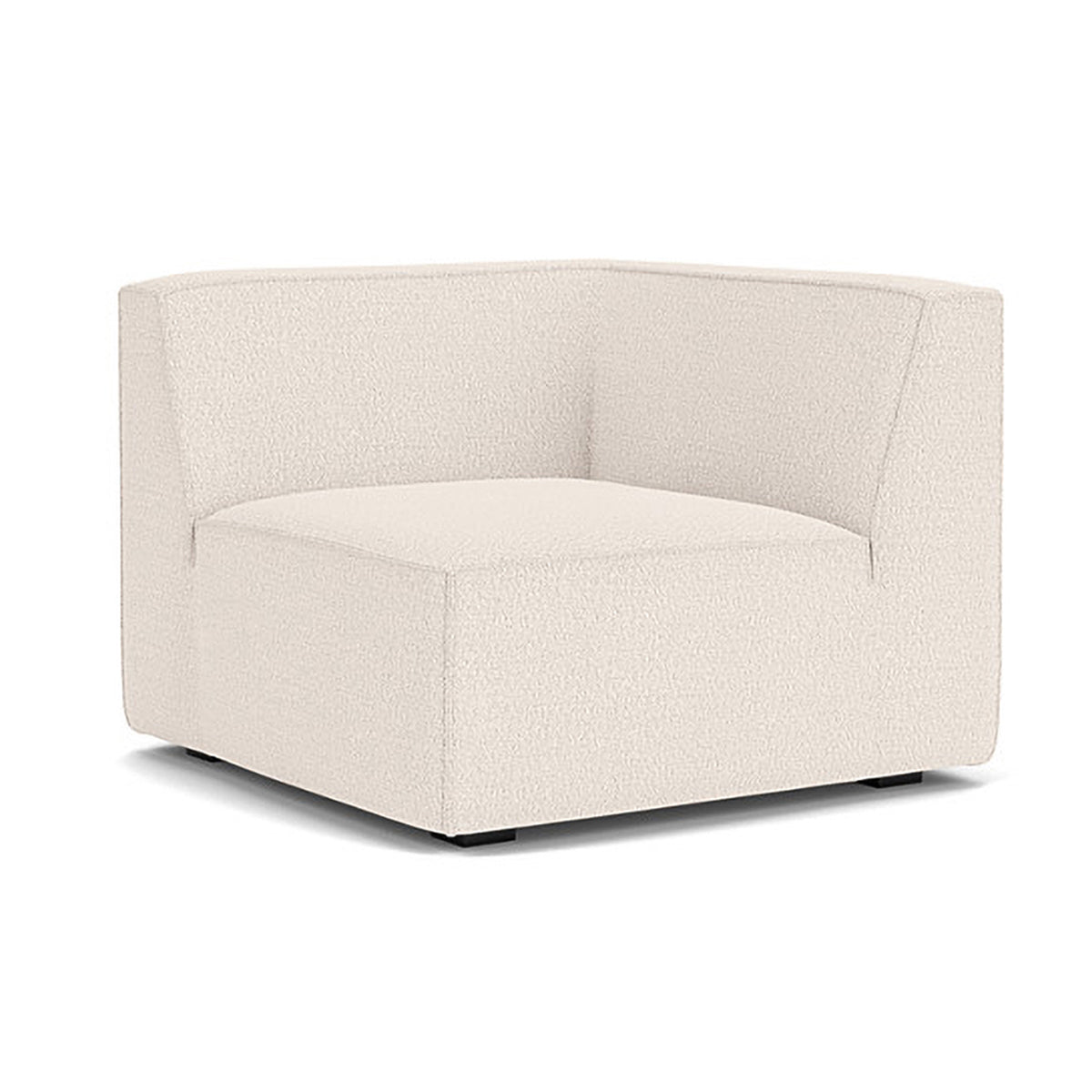 Dane Boucle 1-Seater Left Corner Modular Sofa - Modern Accent Chair for Small Spaces, Living Room, Apartment & Office - Soft Fabric Upholstery with Sturdy Frame