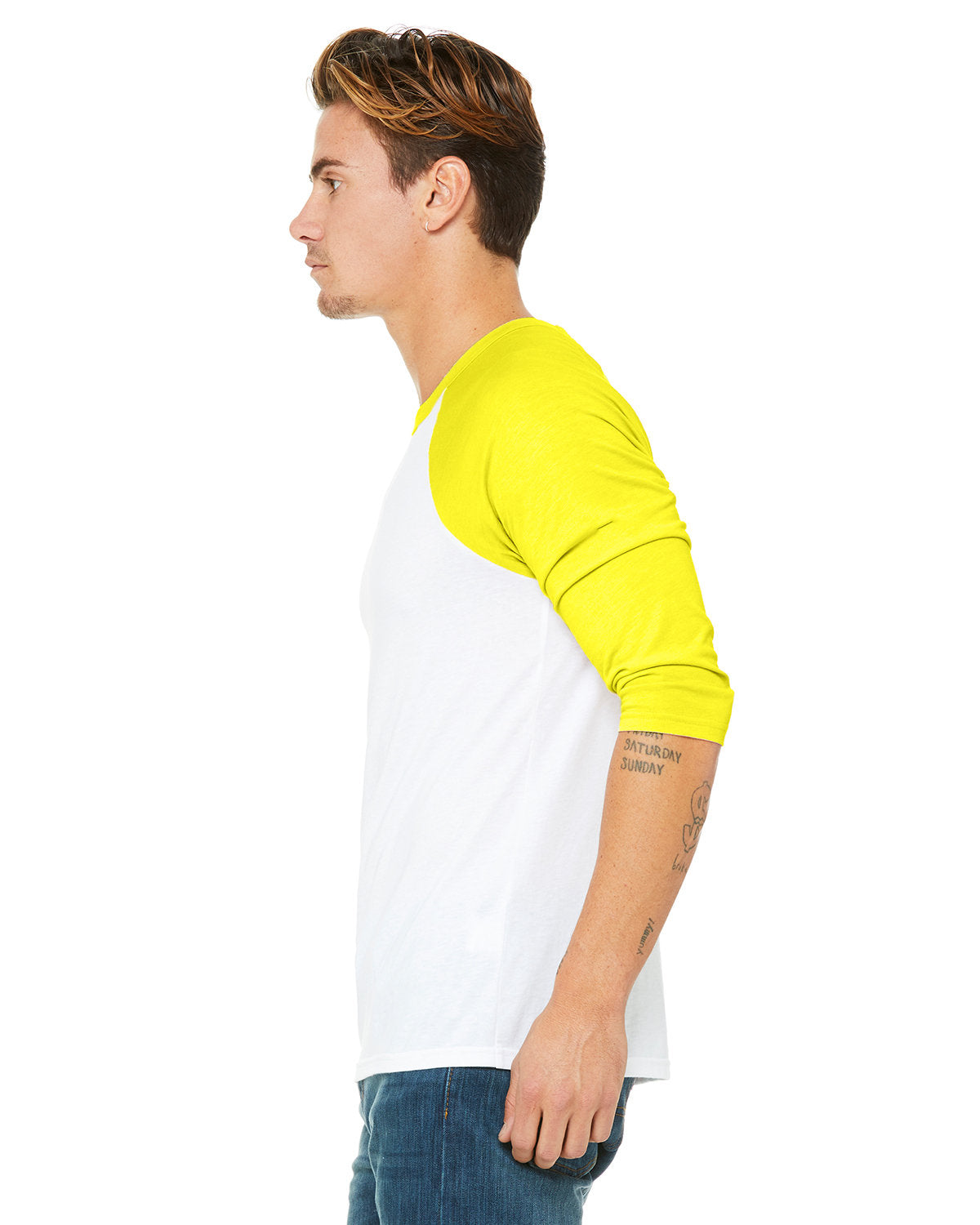 Bella + Canvas 3200 Unisex 3/4 Sleeve Baseball T-Shirt - Soft Cotton Jersey Tee for Men & Women - Perfect for Casual Wear, Sports & Team Uniforms