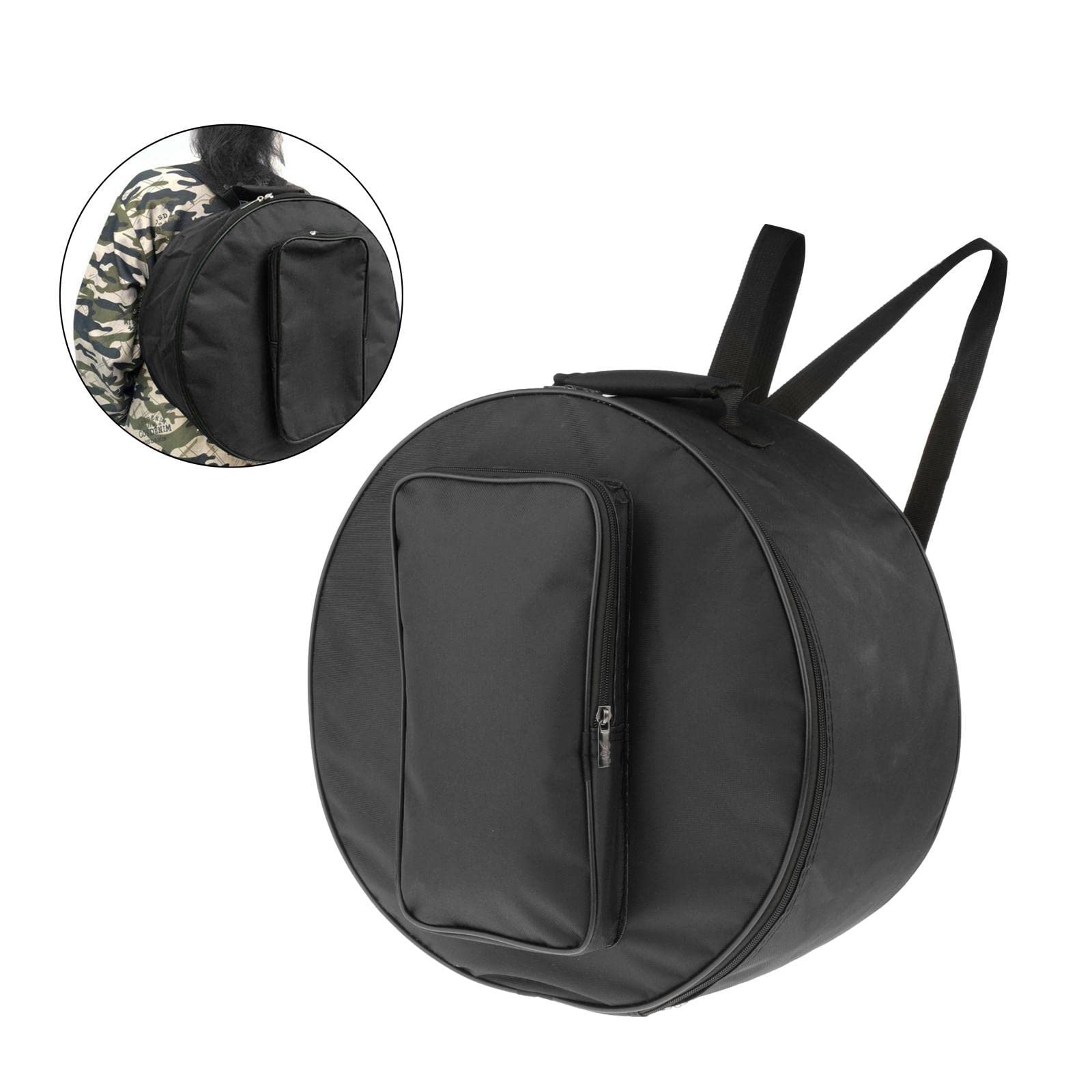15 Inch Snare Drum Backpack Case with Shoulder Strap & Exterior Pockets - Lightweight Protective Gear for Drummers, Band Practice & Music Performances
