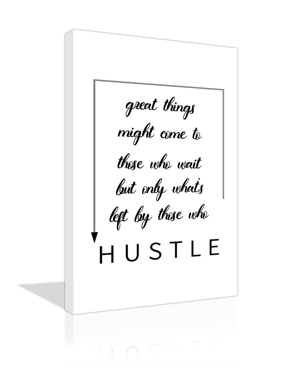 Inspirational Wall Art Canvas Print - Motivational Entrepreneur Quotes Poster for Office & Living Room Decor - Framed Ready to Hang - Perfect for Home Office, Workspace & Gift Giving