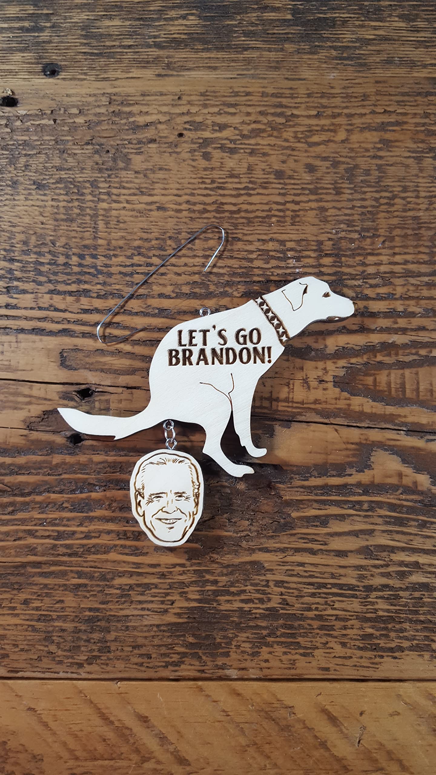 Let's Go Brandon Christmas Ornament - Patriotic Holiday Decor for Tree, Home & Office | Funny Political Gift for Conservatives