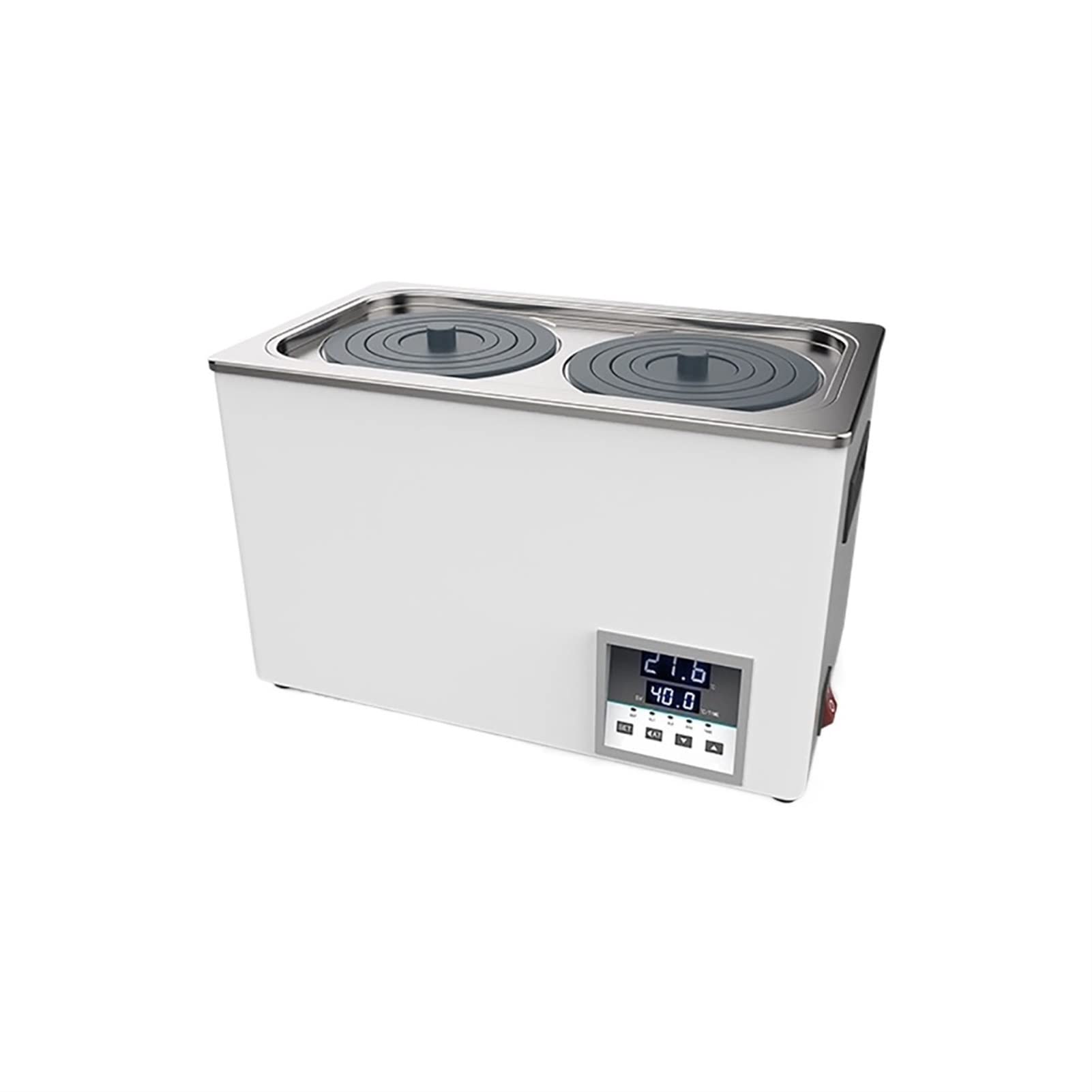 Precision Digital Water Bath Sous Vide Cooker Machine - 10-100°C (50-212°F) Temperature Control, 300W-1200W Power - Ideal for Laboratory Use & Home Cooking (2 Holes, Black)
