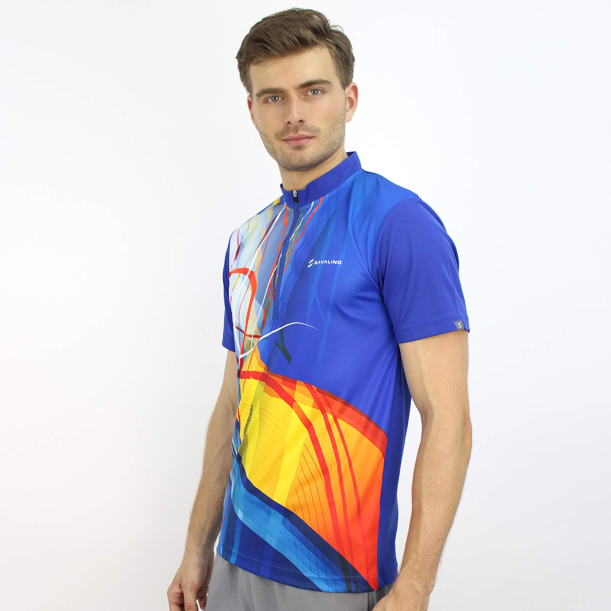 Men's Quick Dry Sublimation Bowling Jersey Shirt - Breathable & Moisture Wicking Performance Tee for Bowling Leagues & Tournaments (Sizes S-6XL, Blue) - Perfect for Bowling Teams, Casual Wear & Sports Enthusiasts