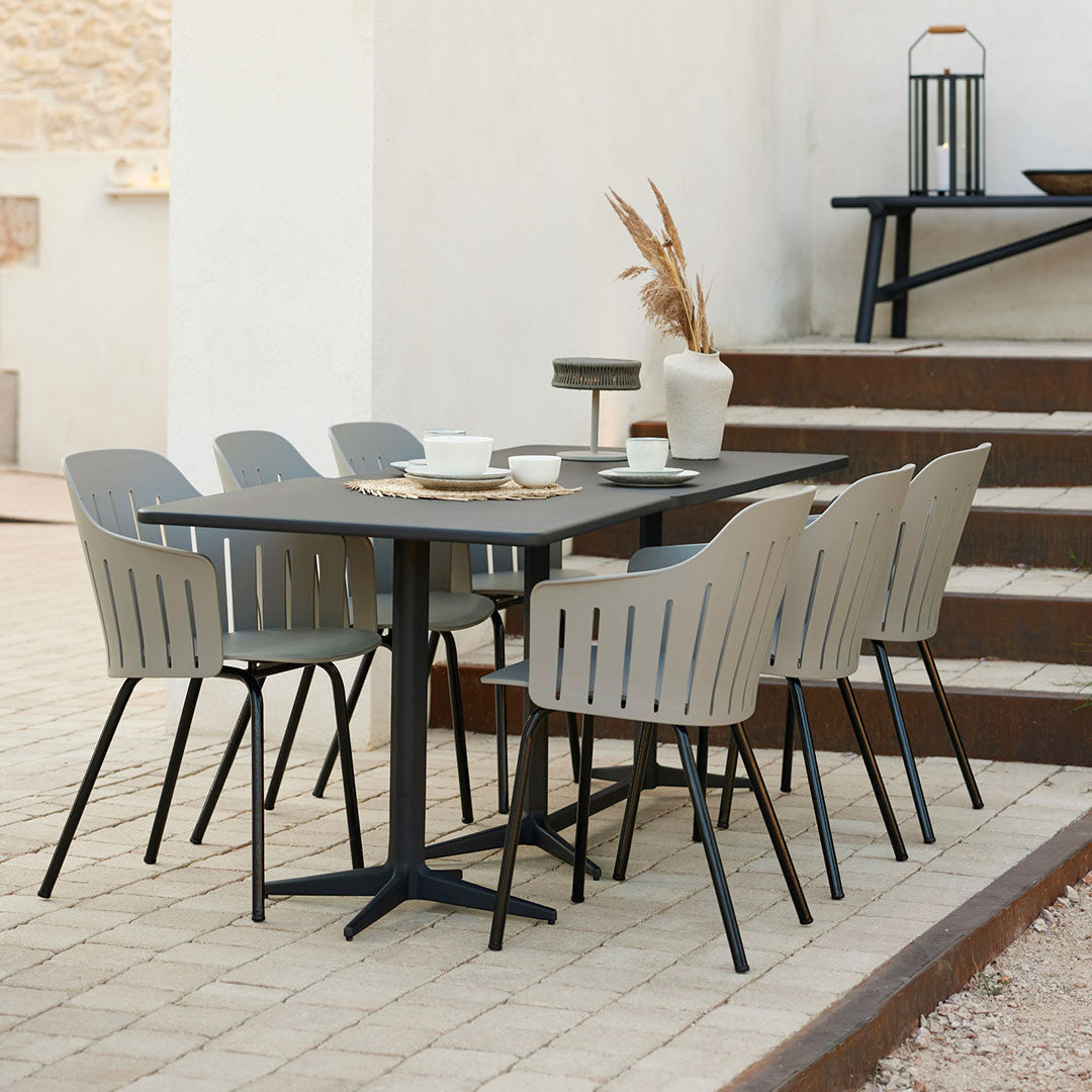 Outdoor Café Table - Rectangular Drop Leaf Design for Patio, Garden, and Restaurant Dining | Weather-Resistant & Space-Saving