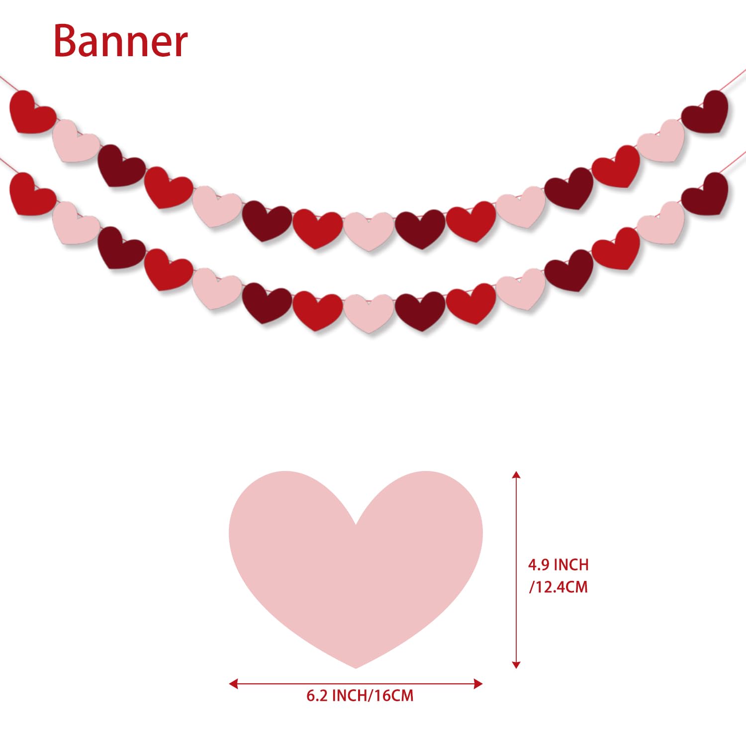 Valentine's Day Balloons & Party Decorations Set - Happy Valentine's Day Balloons, Heart Banner, Rose Petals & String Lights for Wedding & Romantic Celebrations | Perfect for Valentine's Party, Anniversary & Proposal Decor