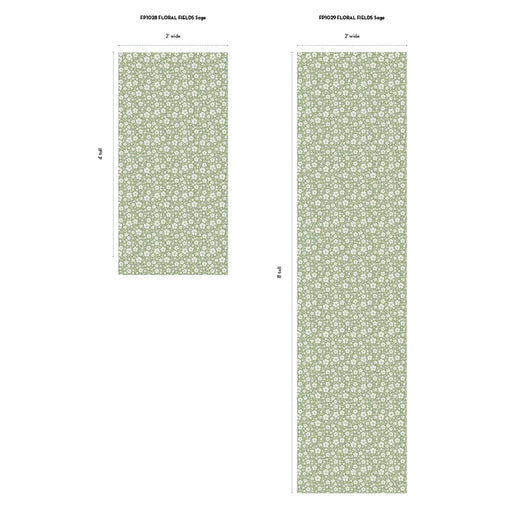 Floral Fields Peel and Stick Wallpaper - Self-Adhesive Removable Wall Decor for Bedroom, Living Room & Nursery - Easy DIY Home Renovation