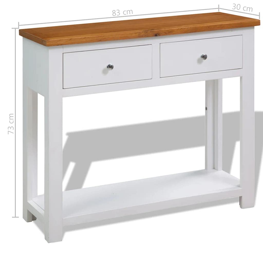 Industrial Sofa Table with Drawers & Storage Shelf - 32.7