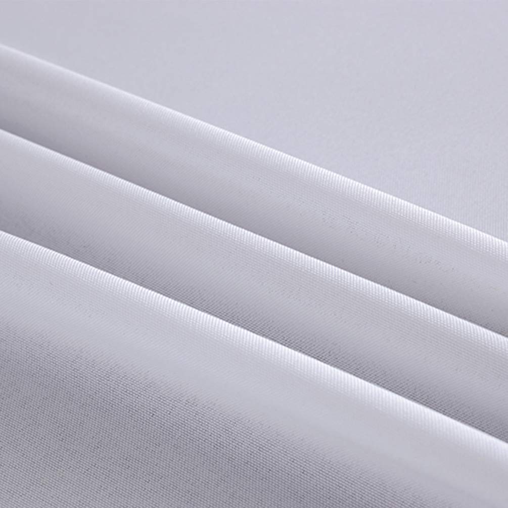 8ft White Polyester Tablecloth for Wedding Banquet & Trade Show