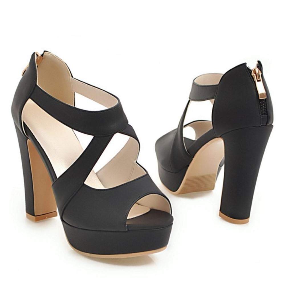 Gracemee Women's Fashion Summer Block Heel Platform Sandals - Comfortable & Stylish for Outdoor, Beach, and Party Wear
