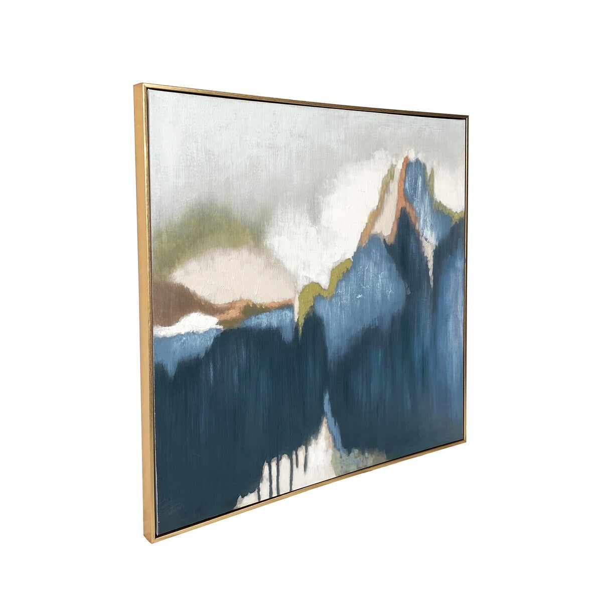 Abstract Vision Hand Painted Floating Framed Canvas Wall Art Print - 30x30 Inches Modern Home Decor for Living Room, Bedroom & Office