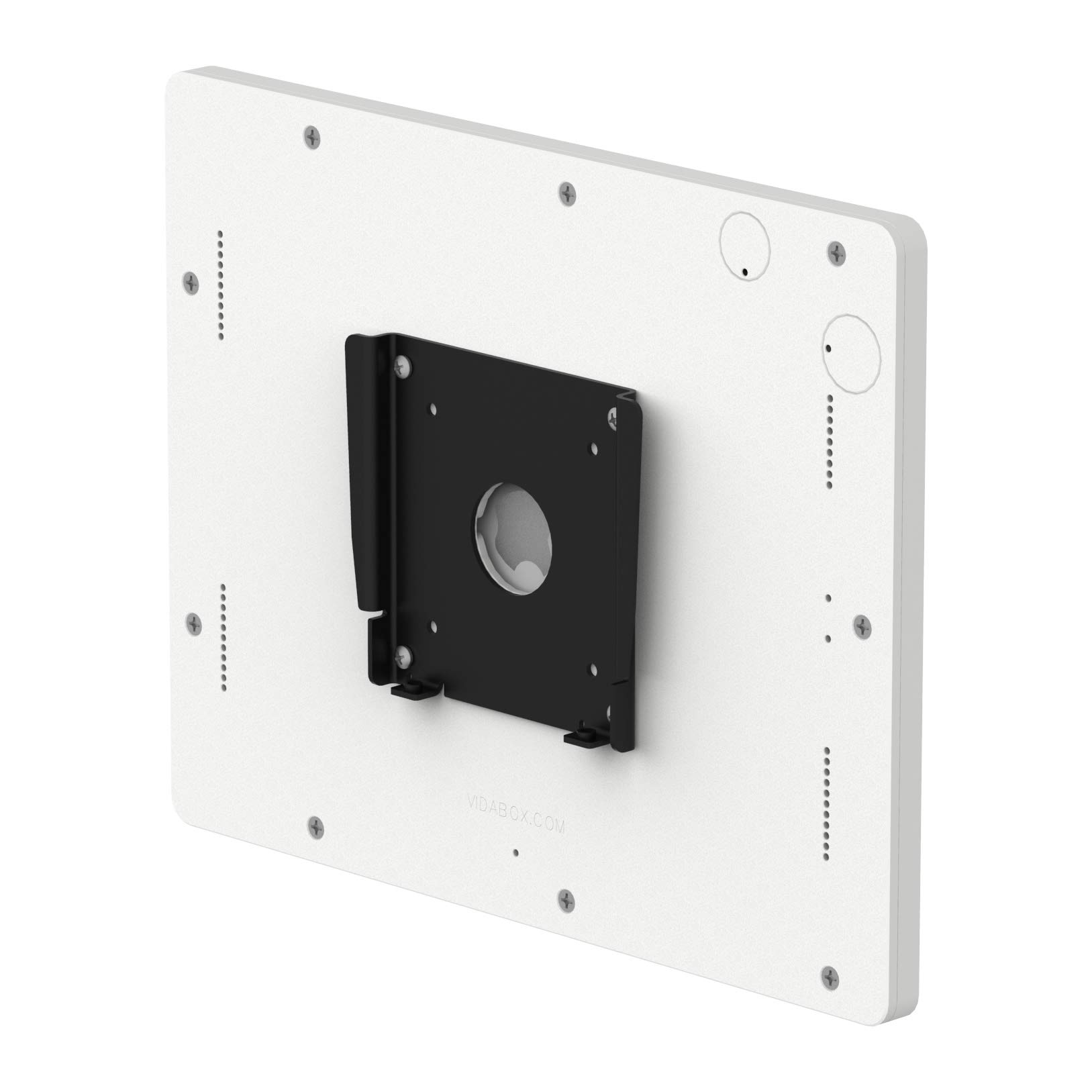 VidaMount White iPad Wall Mount Bundle - Slim Fixed VESA Mount Enclosure for iPad Air 13
