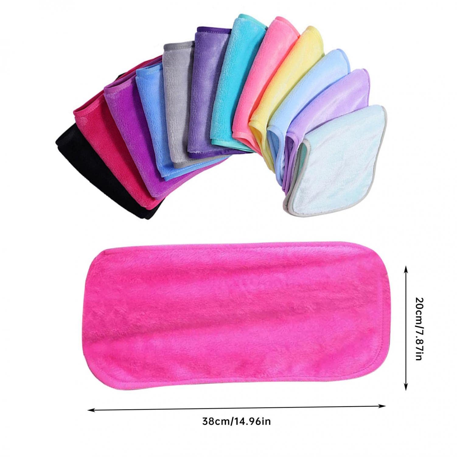 Reusable Makeup Remover Cloth - Soft Microfiber Cleansing Towel for Gentle Makeup Removal with Just Water | Perfect for Travel, Gym & Daily Skincare Routine