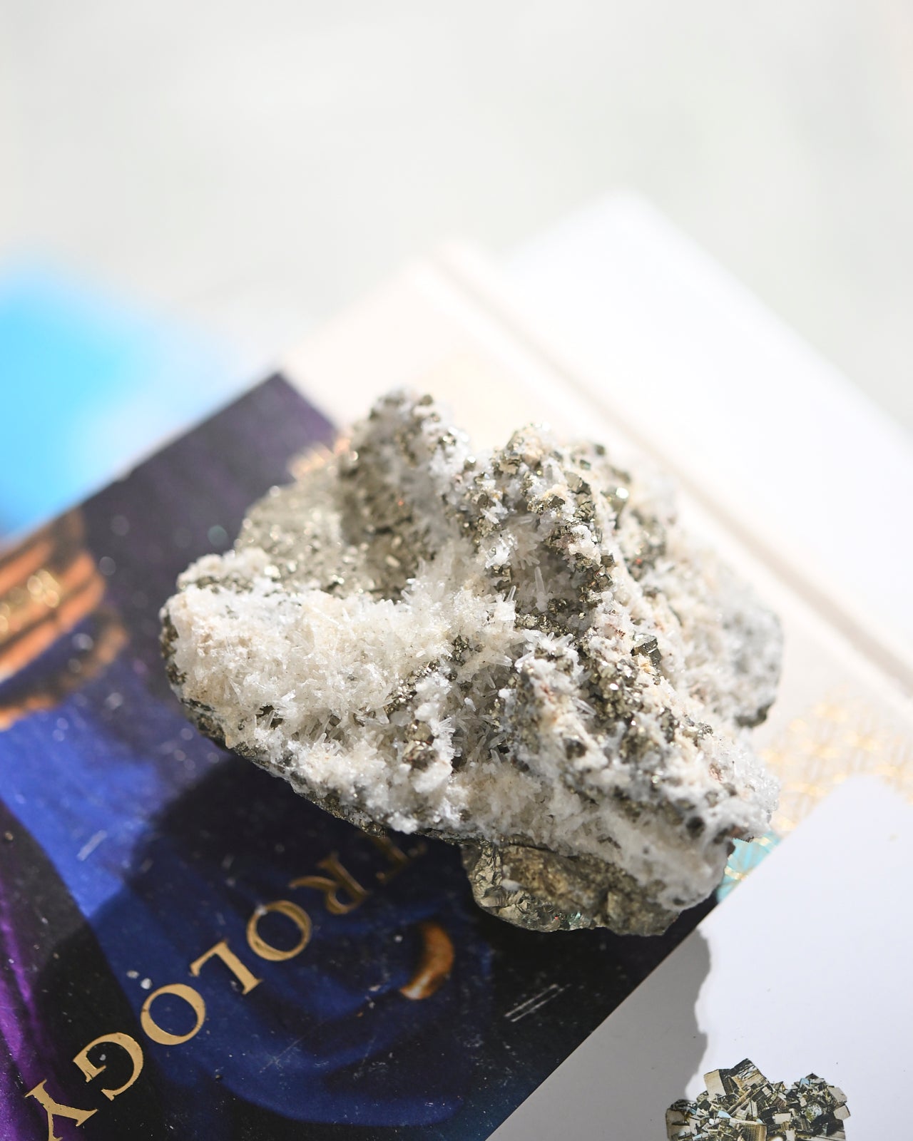 Natural Pyrite and Quartz Crystal Cluster - Healing Stones for Meditation, Home Decor, and Spiritual Gifts | Perfect for Yoga, Reiki, and Energy Work