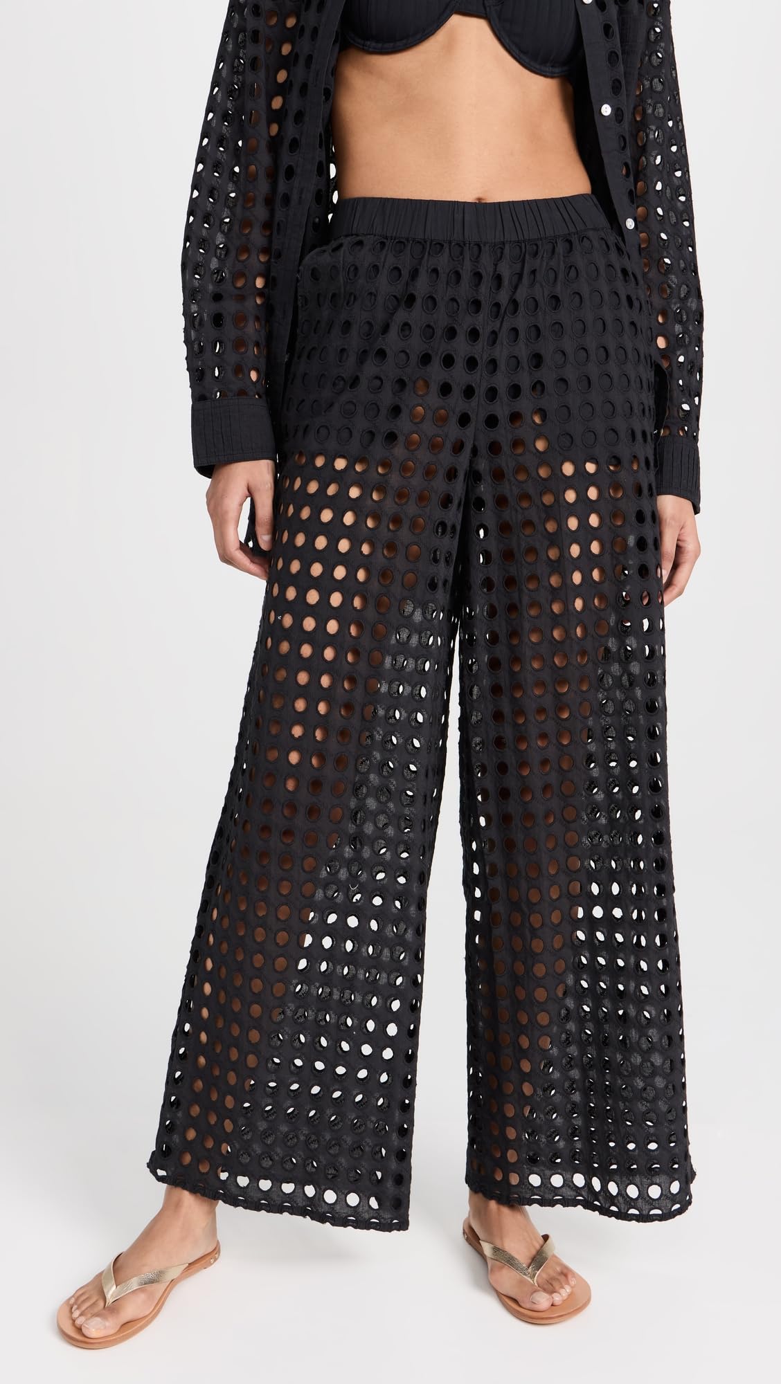 Solid & Striped Women's The Delaney Pants - High-Waisted Wide Leg Trousers for Work, Office & Casual Wear | Comfortable Stretch Fabric for All-Day Wear