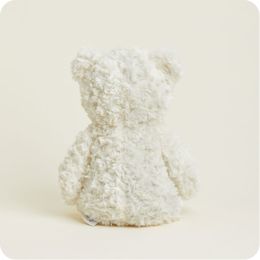 Soft Cream Curly Bear Warmies - Cozy Plush Stuffed Animal for Kids & Adults | Perfect for Cuddling, Gifts, and Stress Relief