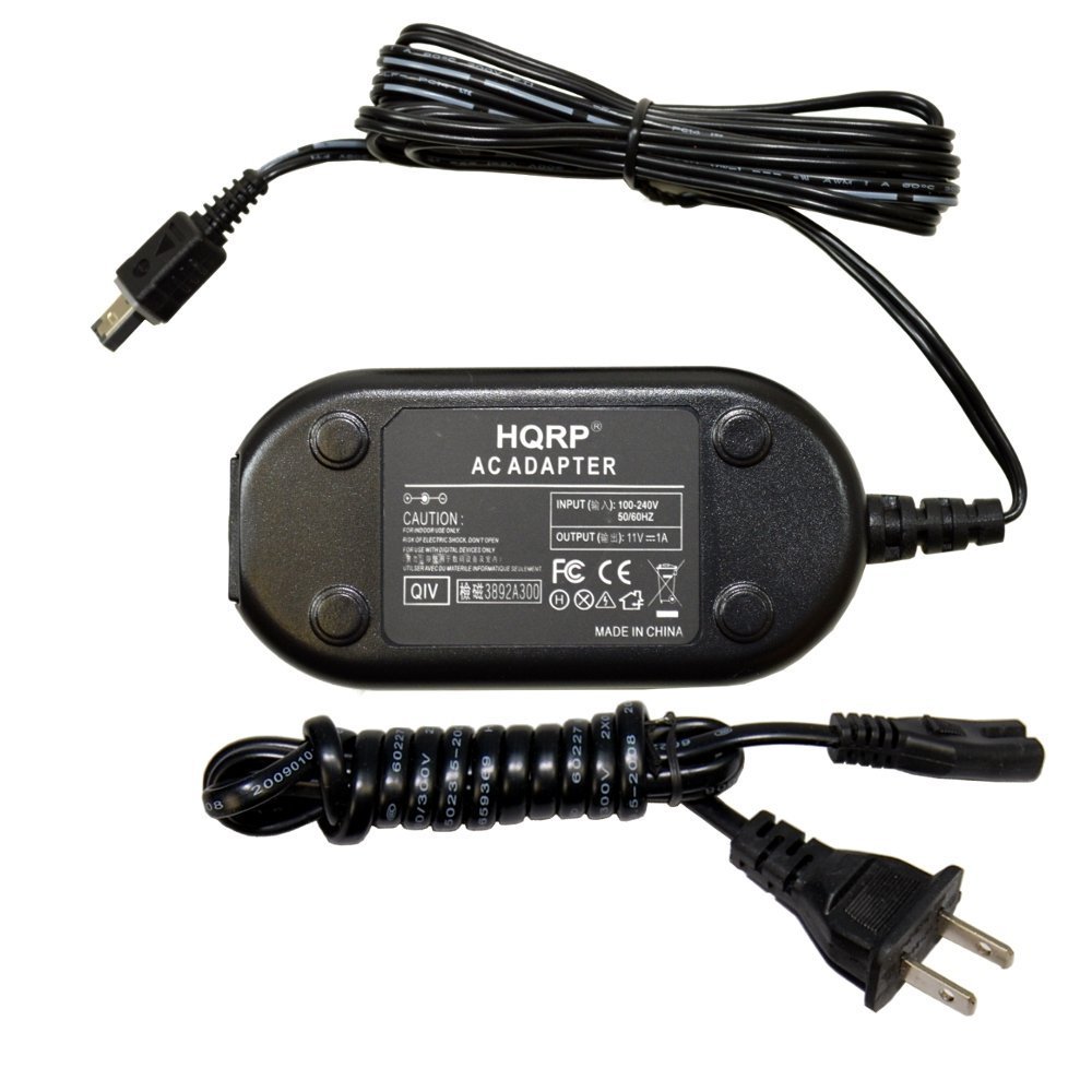 HQRP Replacement AC Adapter Charger for JVC Camcorder Models AP-V14, AP-V15, AP-V16, GR-D33U, GRD33U, LY21103-001A, LY21103-001B, GR-DA20E, GR-D372, GZ-MG20U, GZ-MG670, GR-SXM38U, GR-D72U, GZ-HM1 - Power Supply for Home & Travel Use