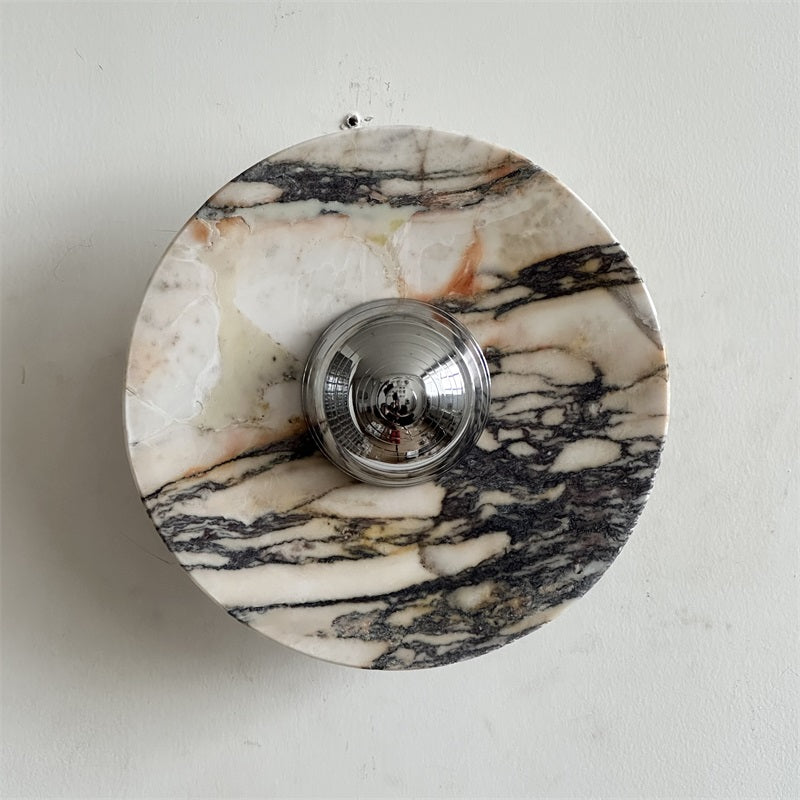 Calacatta Marble Wall Sconce Light - Modern Gold Finish Bathroom Vanity Lighting for Bedroom, Hallway & Living Room Decor