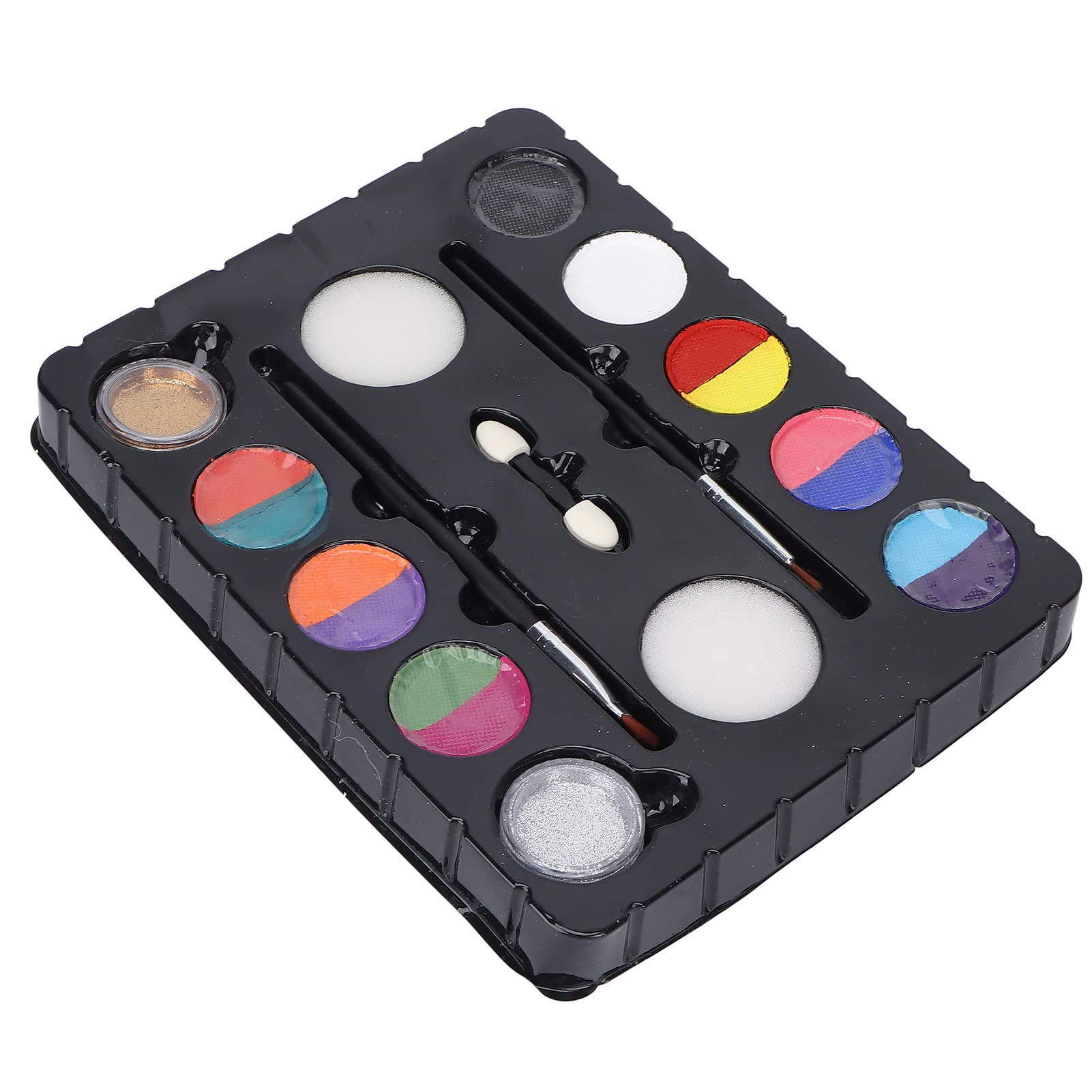 Professional Body Paint Kit & Face Paint Set - 8 Vibrant Colors, Gentle Formula, Quick Drying with 2 Glitter Powders for Halloween, Cosplay, Costume Parties & Festive Events