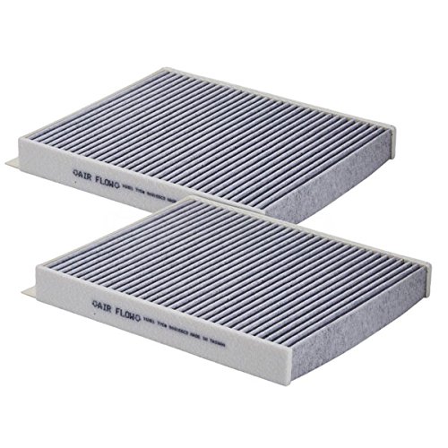 BMW 5 Series 7 Series Cabin Air Filter Replacement - Charcoal Activated Carbon 2-Piece Set - Improves Air Quality & Reduces Allergens - Perfect for Dusty Roads & Pollen Seasons