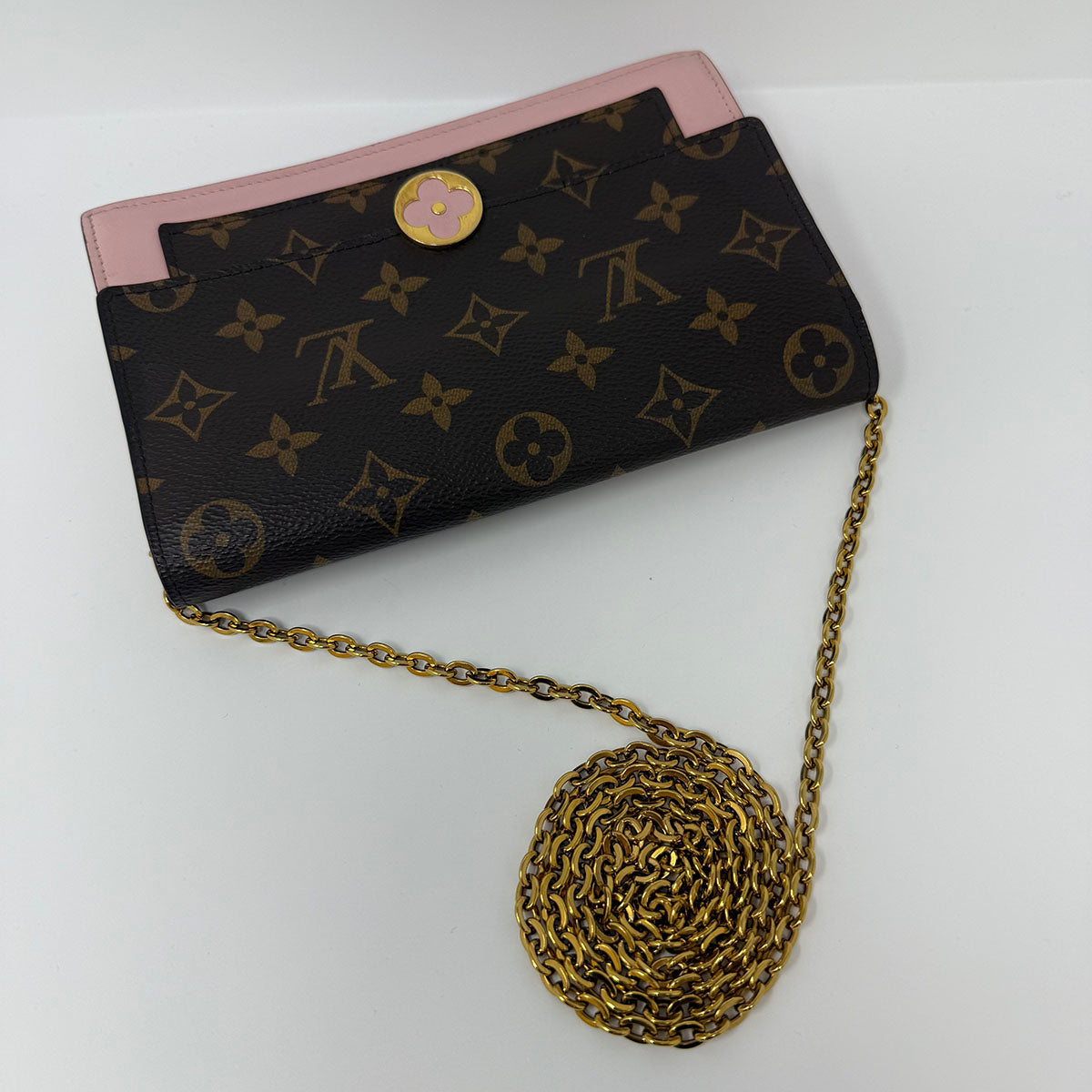 Authentic Louis Vuitton Monogram Flore Chain Crossbody Bag 2019 Collection - Perfect for Date Night & Evening Events