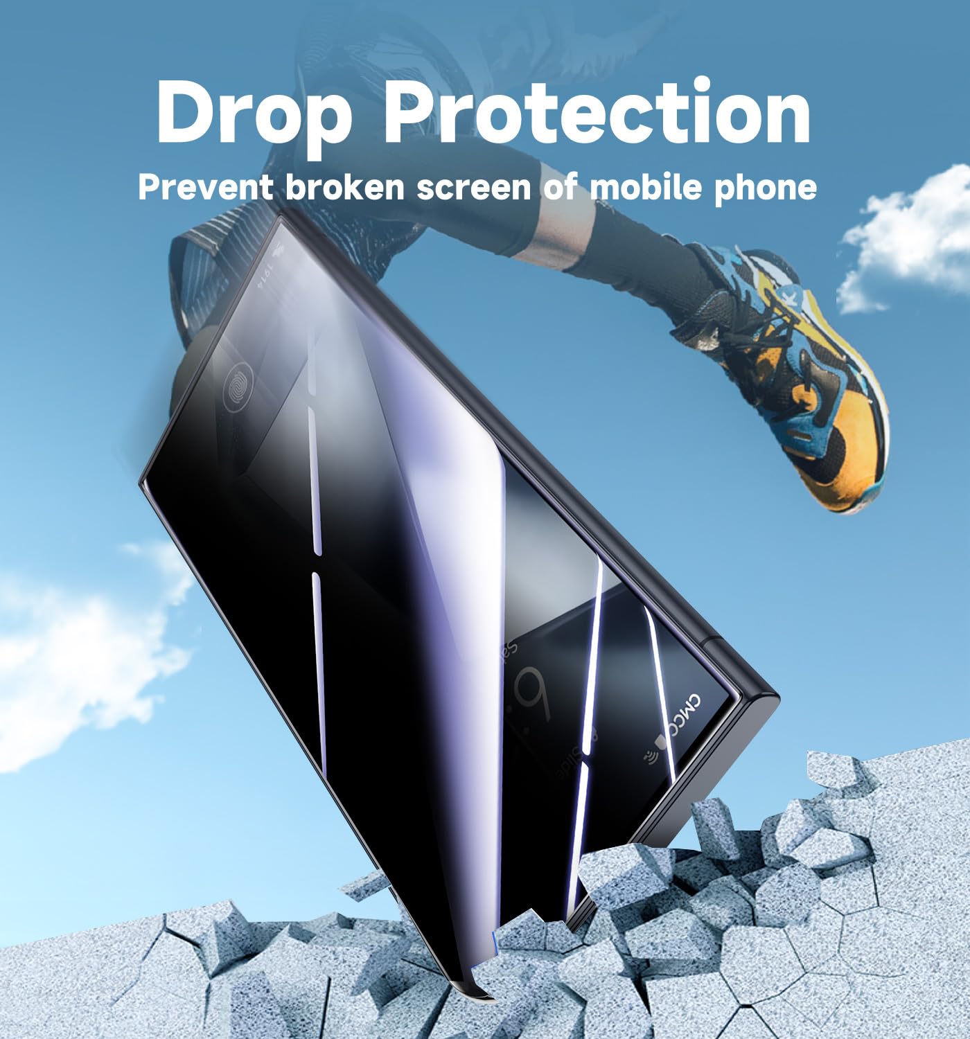 2 Pack Privacy Screen Protector for Samsung Galaxy S24 Ultra 6.8 Inch - Anti-Spy Tempered Glass with Auto Dust Removal, Bubble-Free Installation, Case Friendly & Scratch Resistant - Perfect for Office Privacy and Personal Data Protection