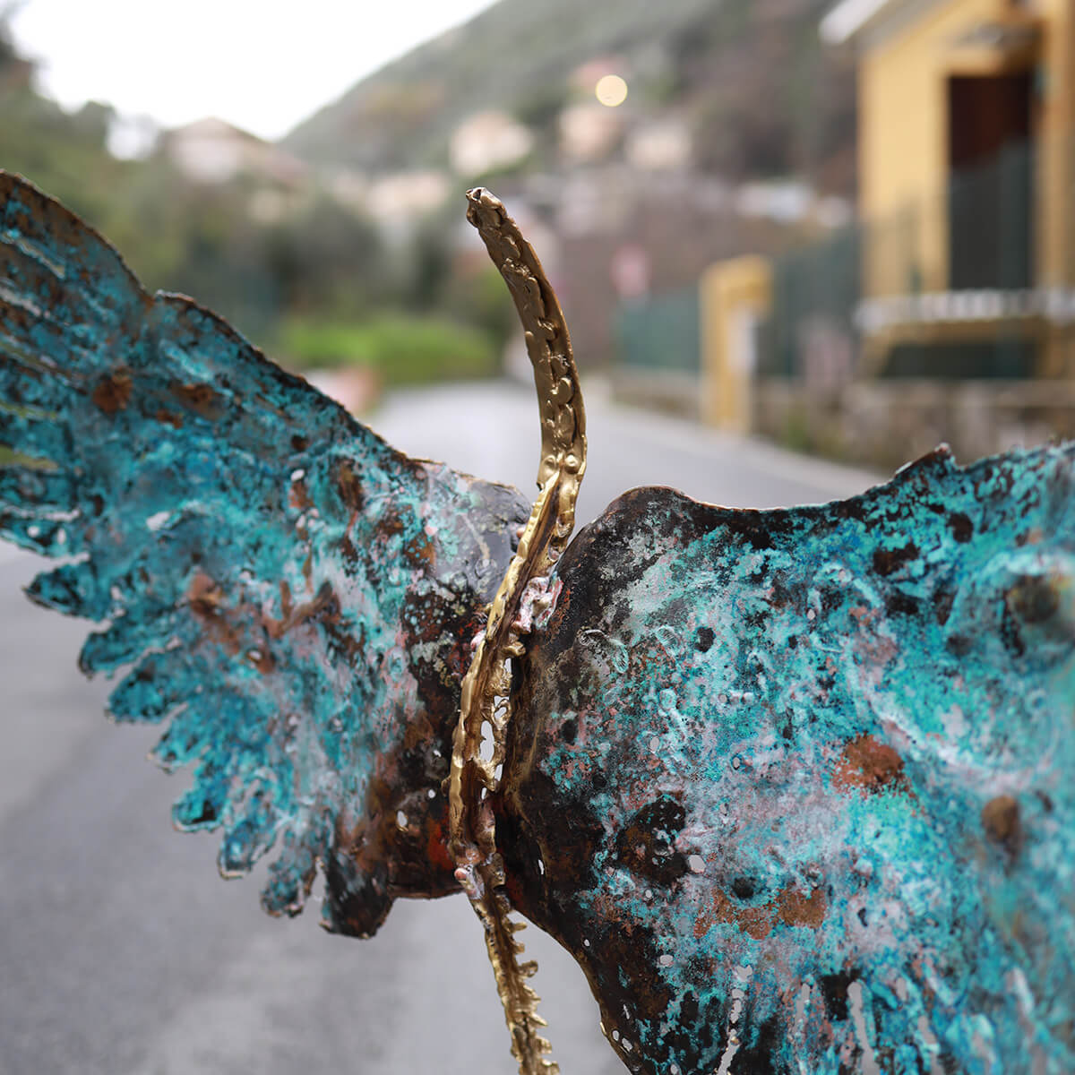 Angel Non-Anthropomorphic Brass Figurine - Elegant Home Decor, Gift for Collectors & Spiritual Spaces