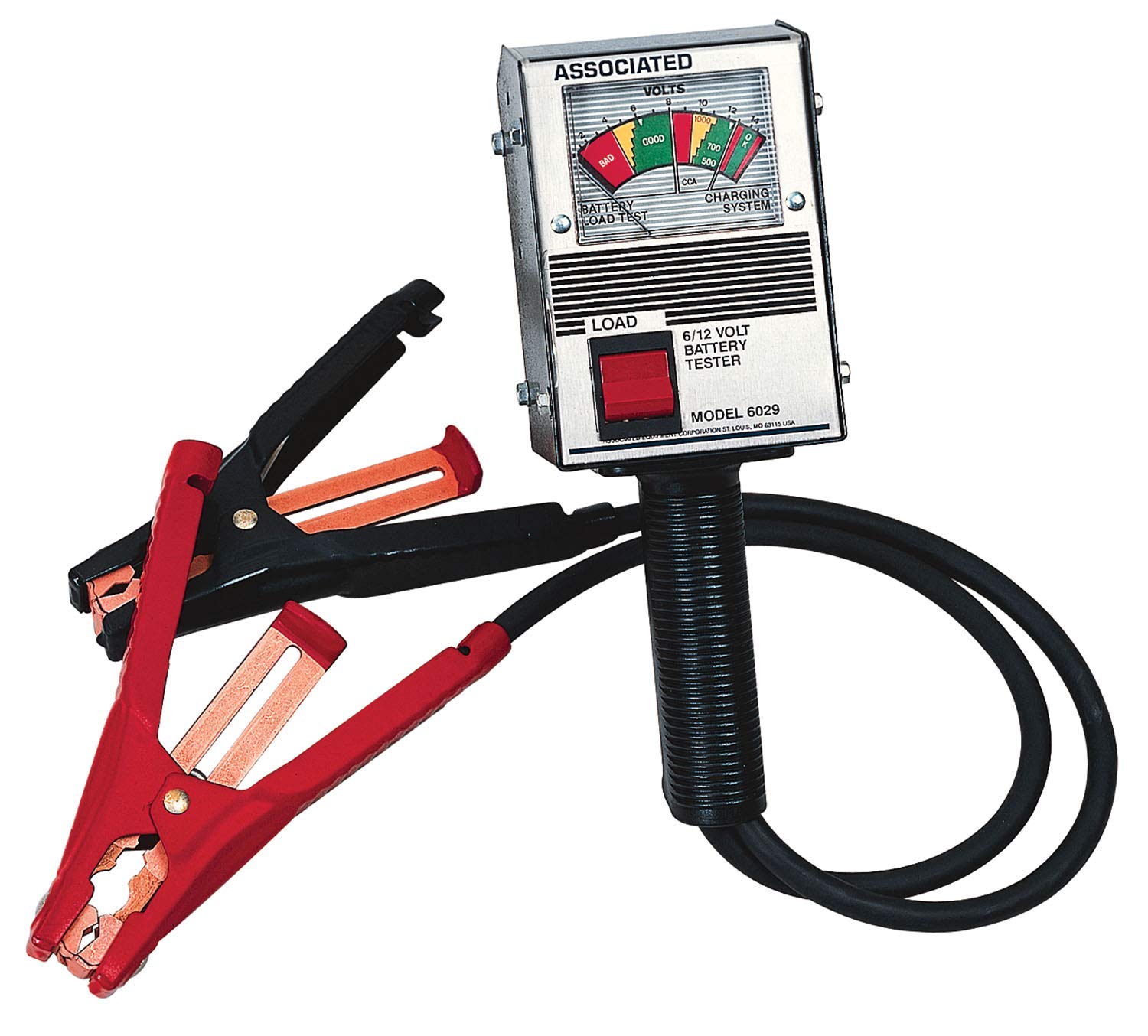 Associated Equipment 6029 6V/12V Hand Held Battery Load Tester - Perfect for Automotive, Marine & RV Battery Testing