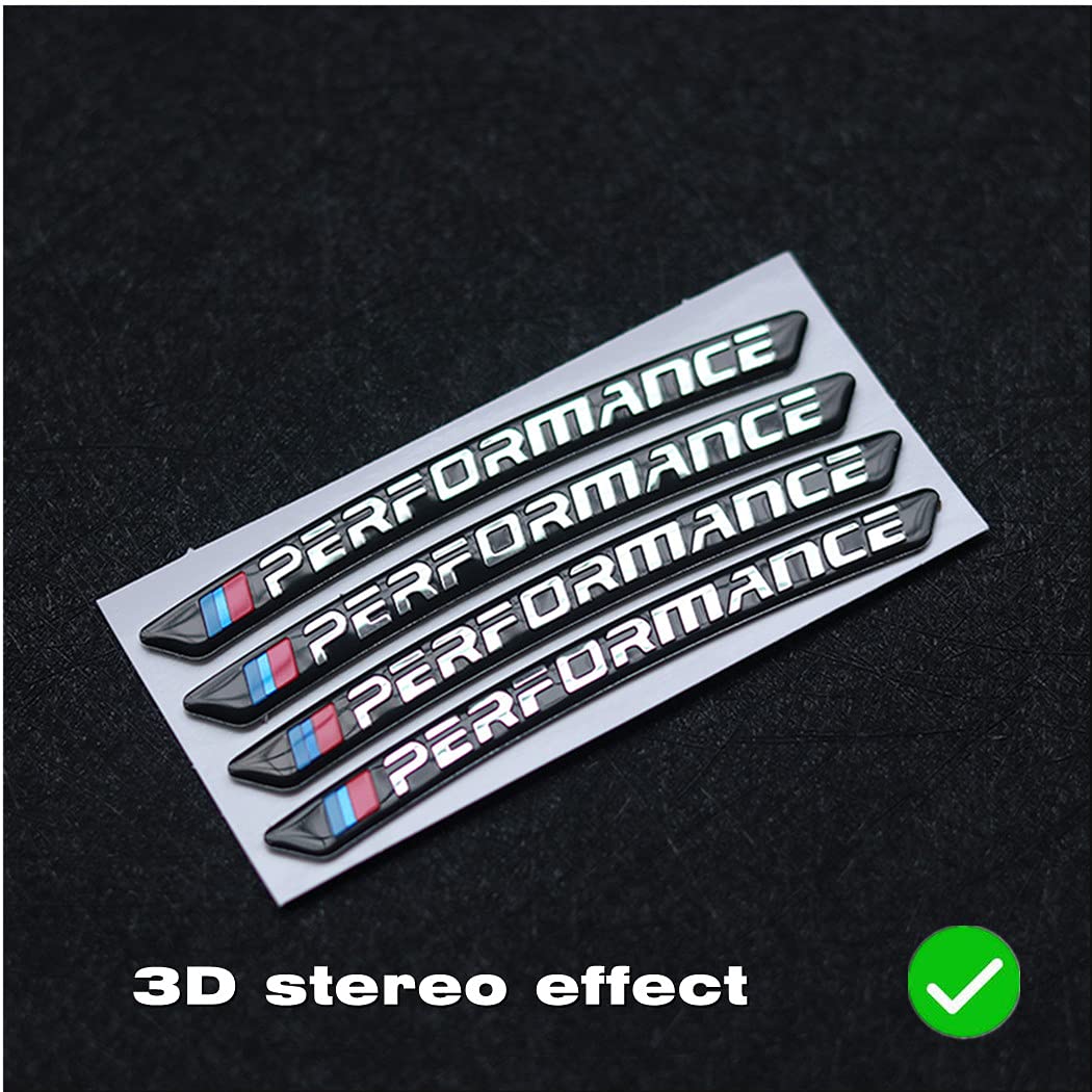 4PCS 3D Wheel Hub Stickers - Car Logo Badge Decals - Aluminum Alloy Material (Black) - Upgrade Your Car's Style for Street Racing & Show Cars