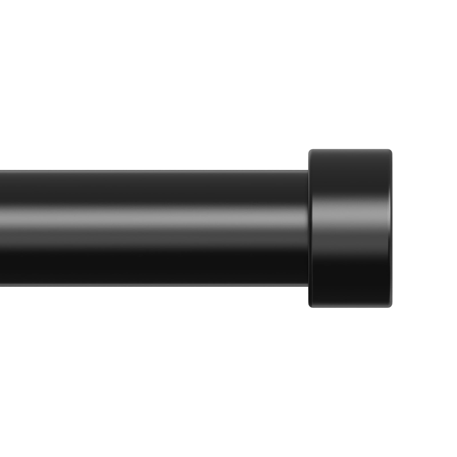 OLV 66-120 Inch Black Curtain Rod - Heavy Duty Adjustable Drapery Rod for Windows