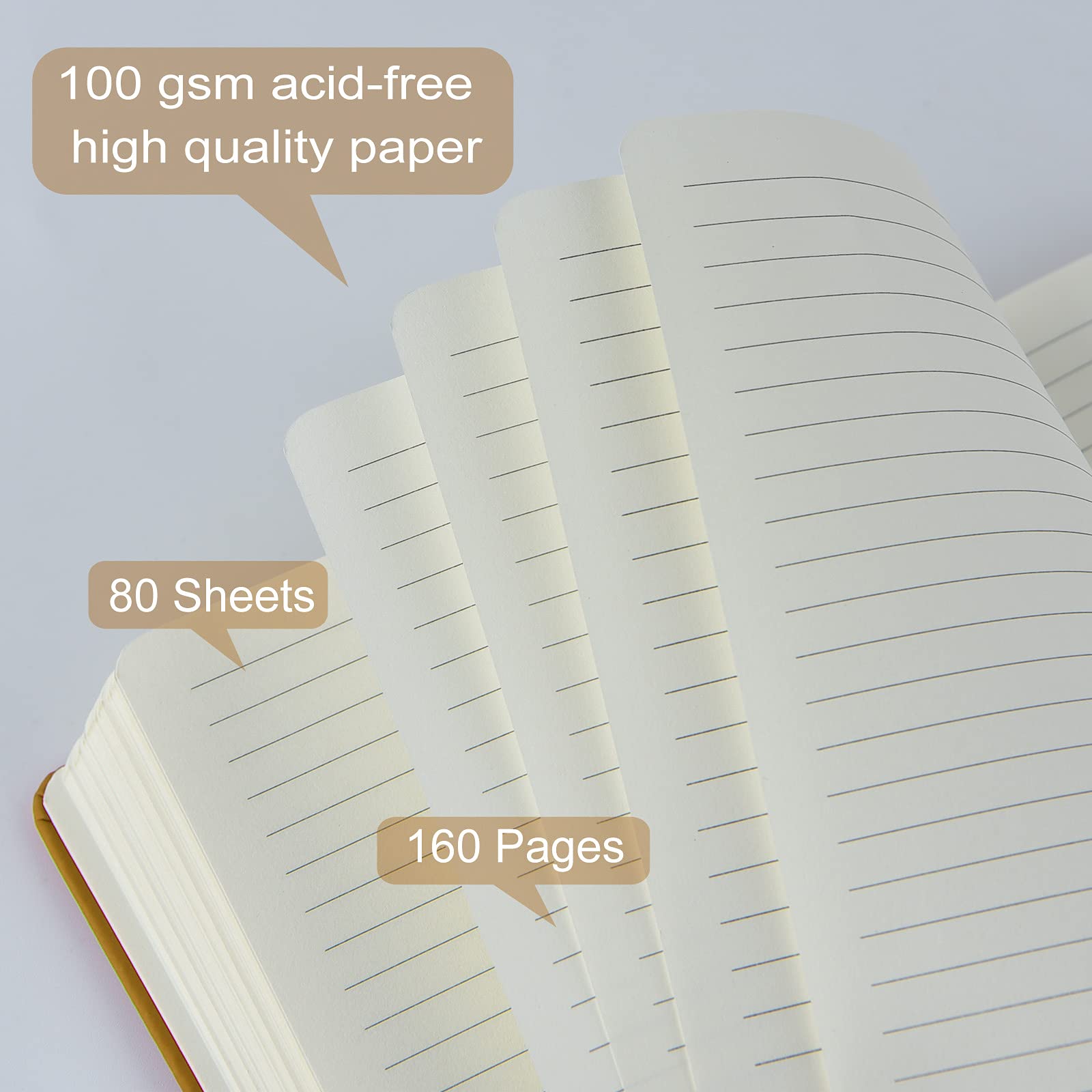 Coopay 24 Pack A5 Lined Hardcover Leather Journals - 160 Pages, 100GSM Thick Paper, 8.3 x 5.5 Inch Bulk Notebooks for Writing, Office, School & Business - Perfect Work Notebooks for Men & Women (Brown) - Ideal for Journaling, Note Taking & Gift Giving