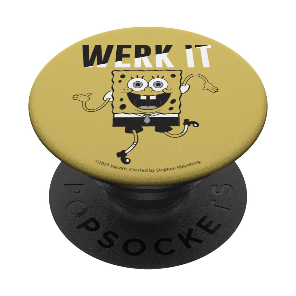 SpongeBob SquarePants Vintage PopSockets PopGrip - Swappable Phone Grip & Stand for iPhone, Samsung & Smartphones - Perfect for Workouts, Commuting & Hands-Free Selfies