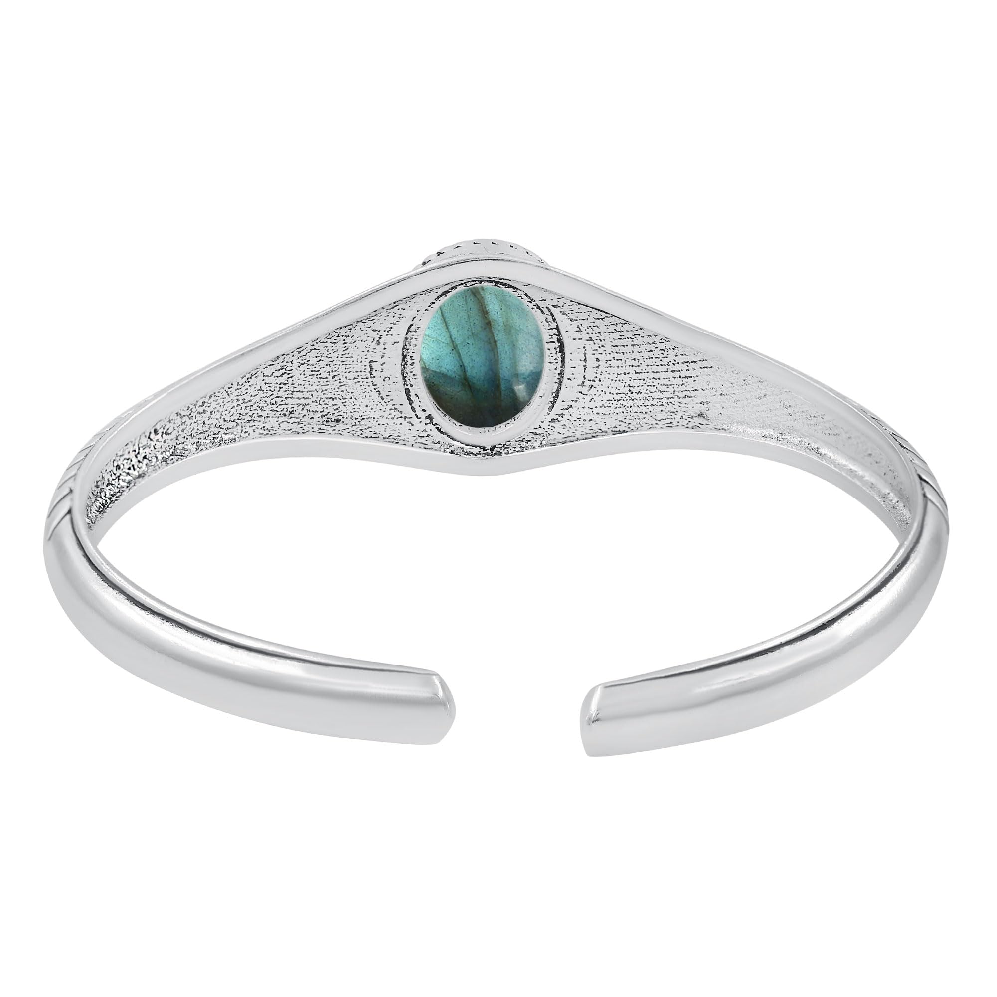 Sterling Silver Plated Cuff Bracelets for Women & Men - Lightweight Trendy Open Bangle Bracelet - Perfect Gift for Her, Him, Birthday, Anniversary - Ideal for Casual Wear, Parties & Special Occasions