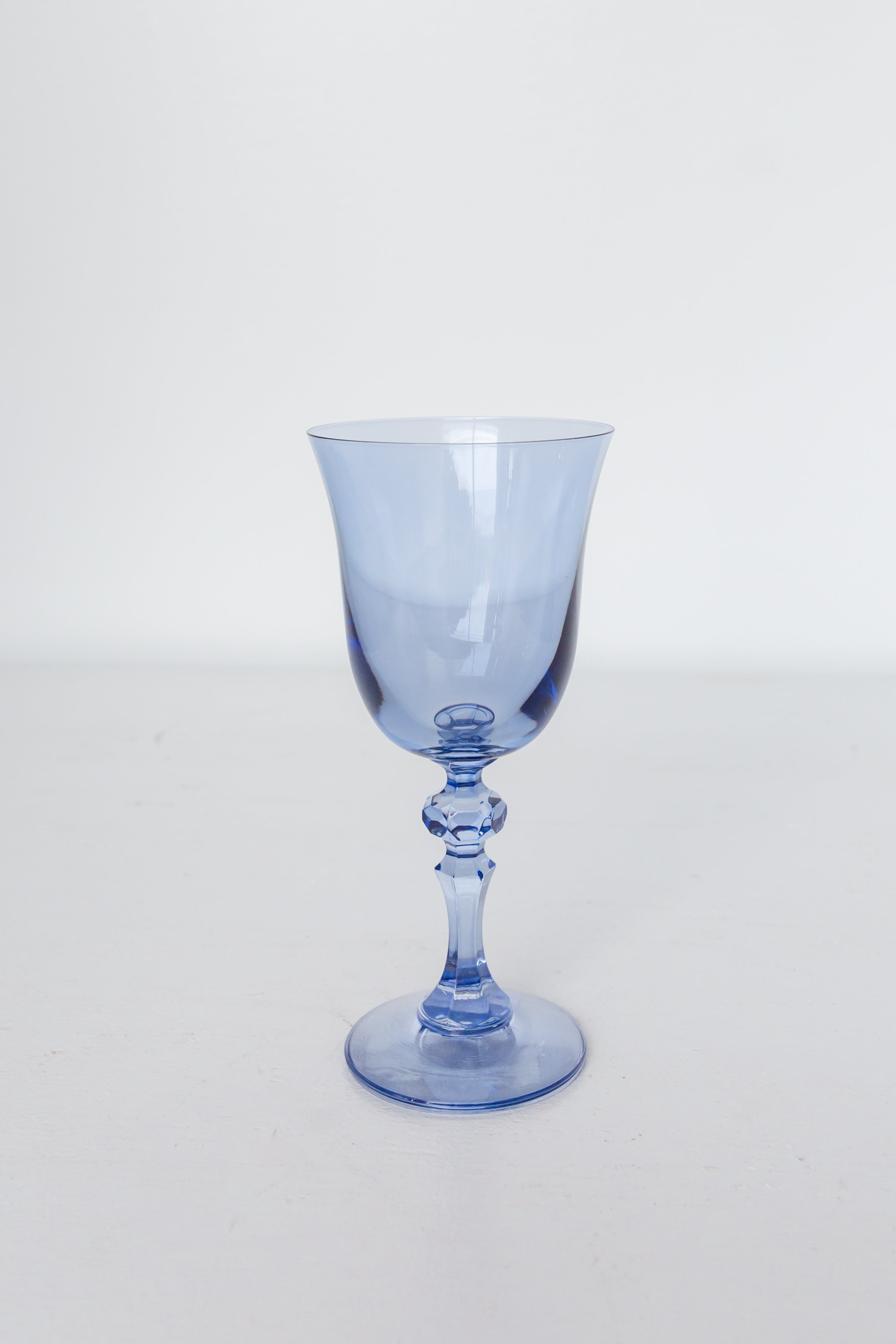 Estelle Colored Regal Goblet Set of 6 - Cobalt Blue Wine Glasses for Elegant Dinner Parties & Wedding Receptions
