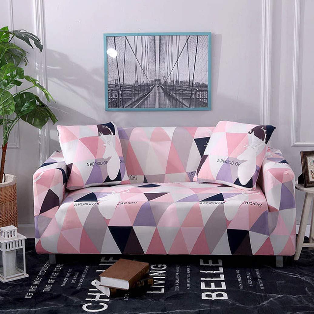 Nordic Loveseat Sofa Cover - Stretchable, Washable Slipcover for L-Shaped Sectional Couch - Perfect for Living Room, Family Room & Home Theater Furniture Protection