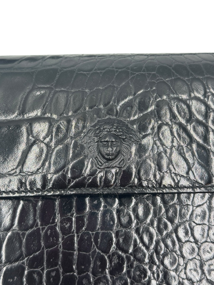 Versace Leather Embossed Handbag for Women | Luxury Designer Crossbody Purse | Perfect for Parties, Dating & Evening Events