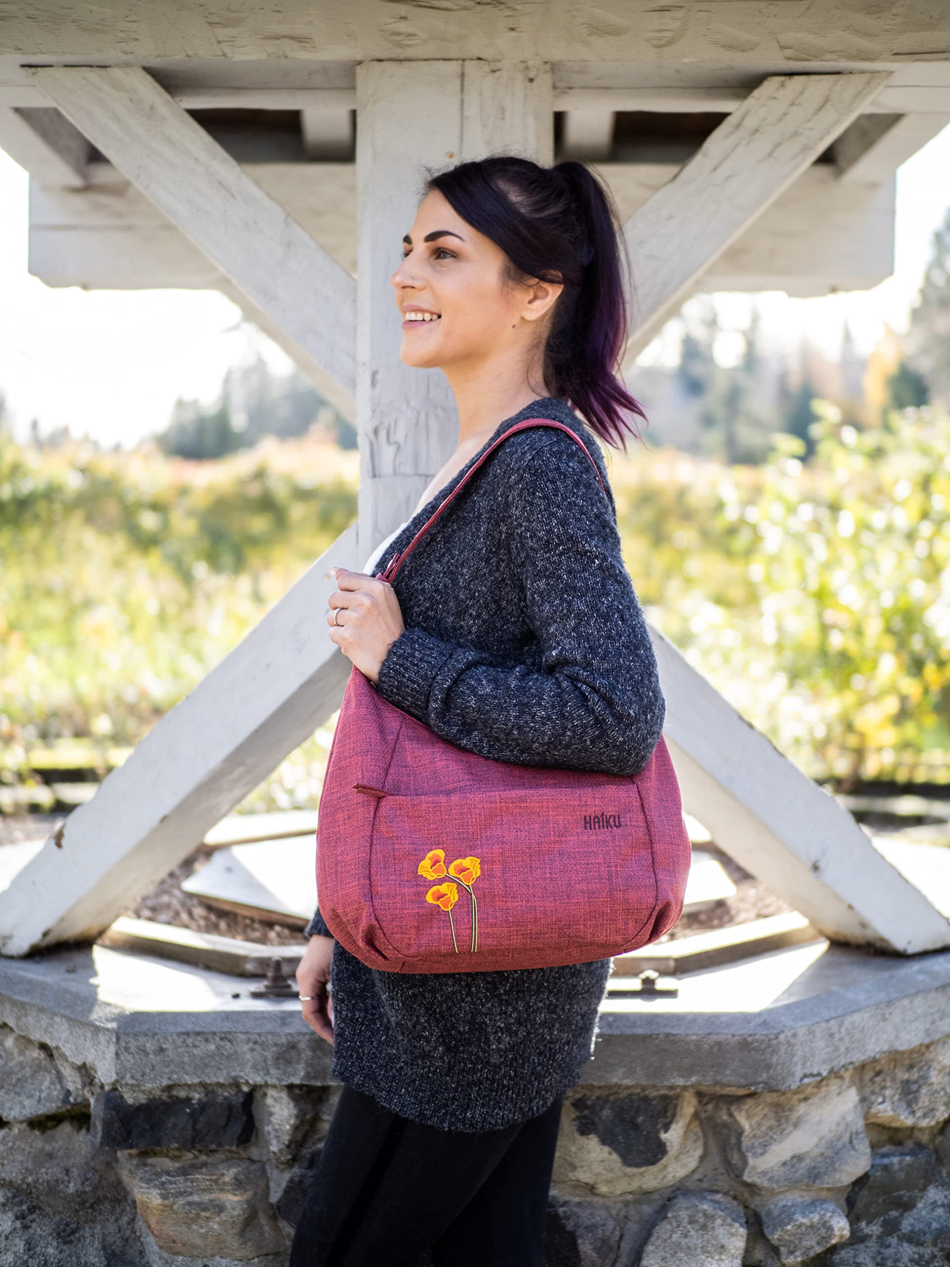 HAIKU Amble Hobo Bag - Removable Shoulder Strap & Adjustable Crossbody Strap - Stylish Women's Handbag for Work, Travel & Everyday Use