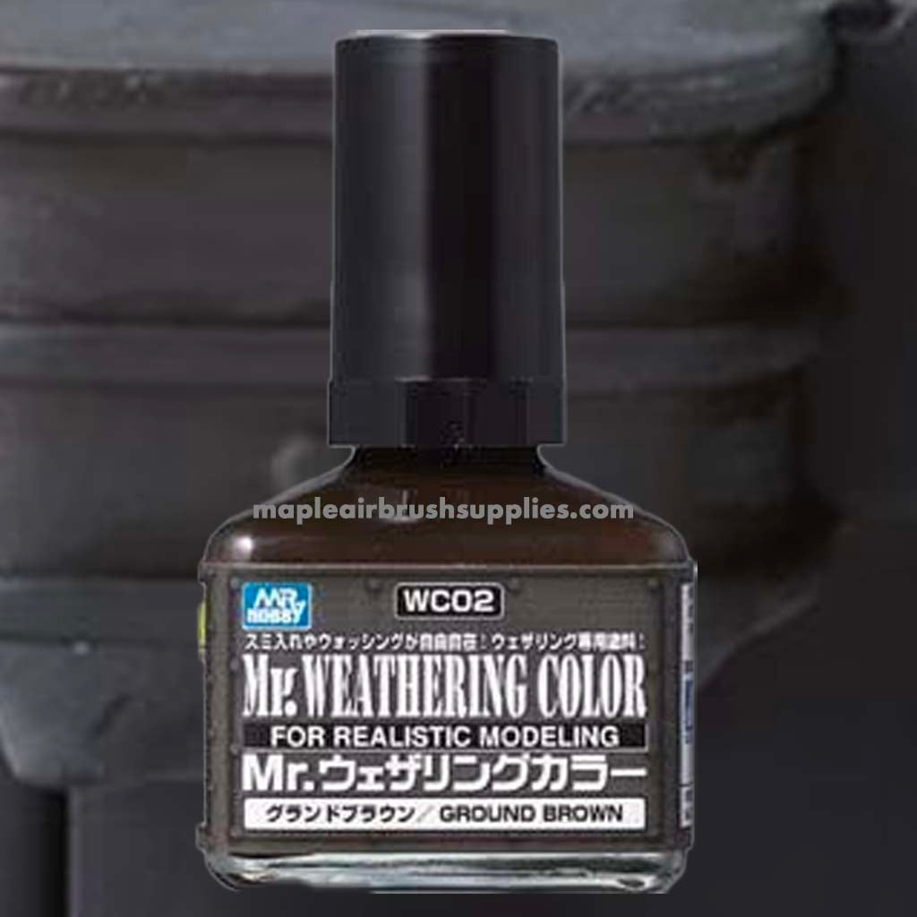 Mr. Weathering Ground Brown - Premium Weathering Pigment for Model Kits & Dioramas - Perfect for Realistic Rust, Dirt & Aging Effects on Miniatures, Trains & Military Models