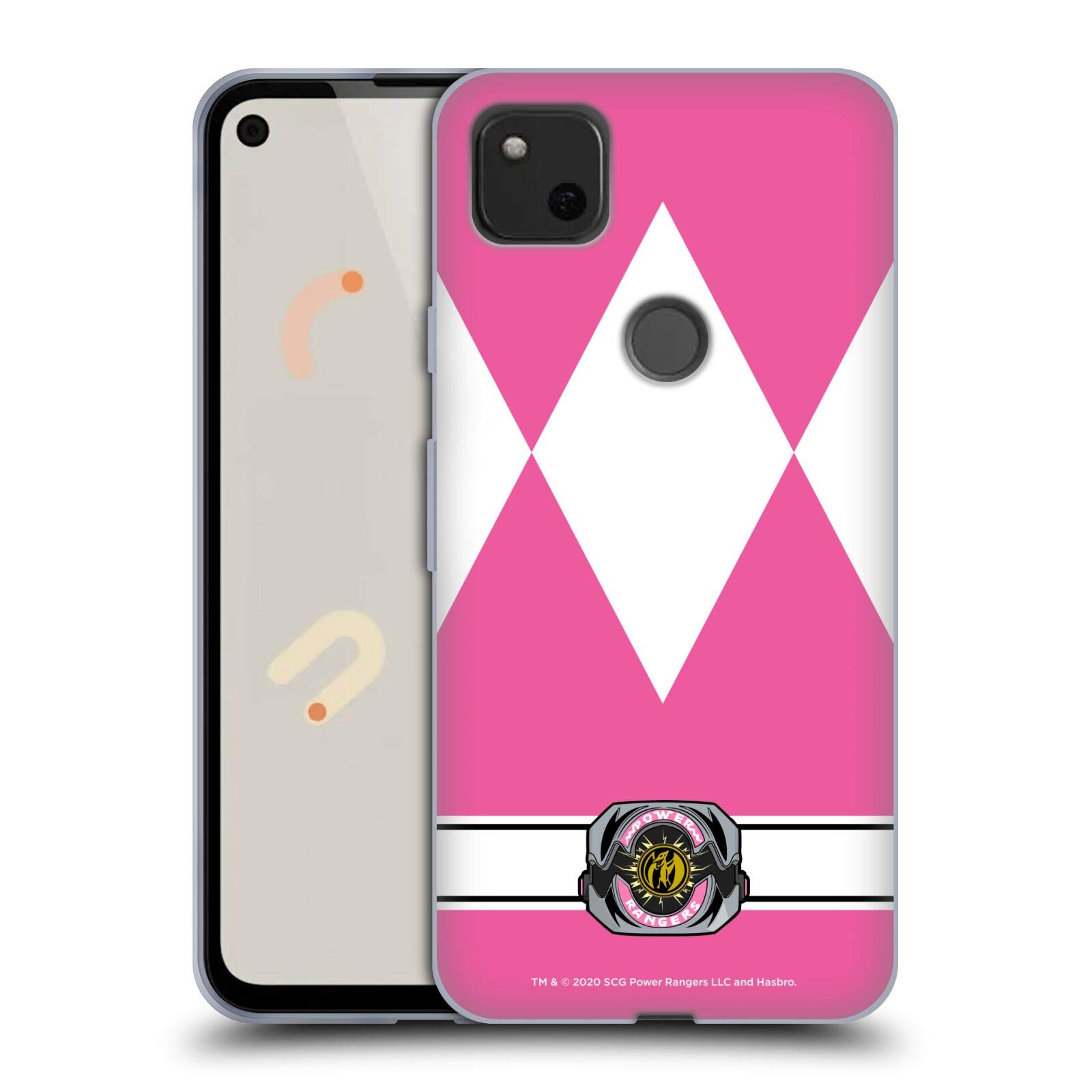 Power Rangers Pink Ranger Case for Google Pixel 4a - Retro Costume Design for Fans