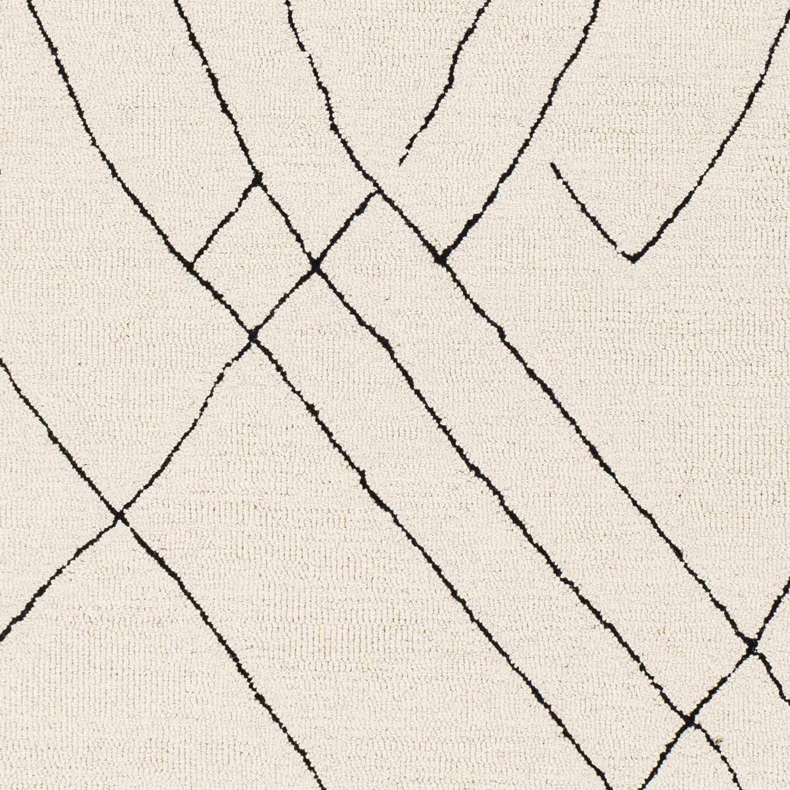 Premium Hauteloom Alpaca Wool Area Rug - Soft & Durable 8' x 10' Modern Black & Beige Carpet for Living Room, Bedroom, Office - Cozy Home Decor & Floor Protection